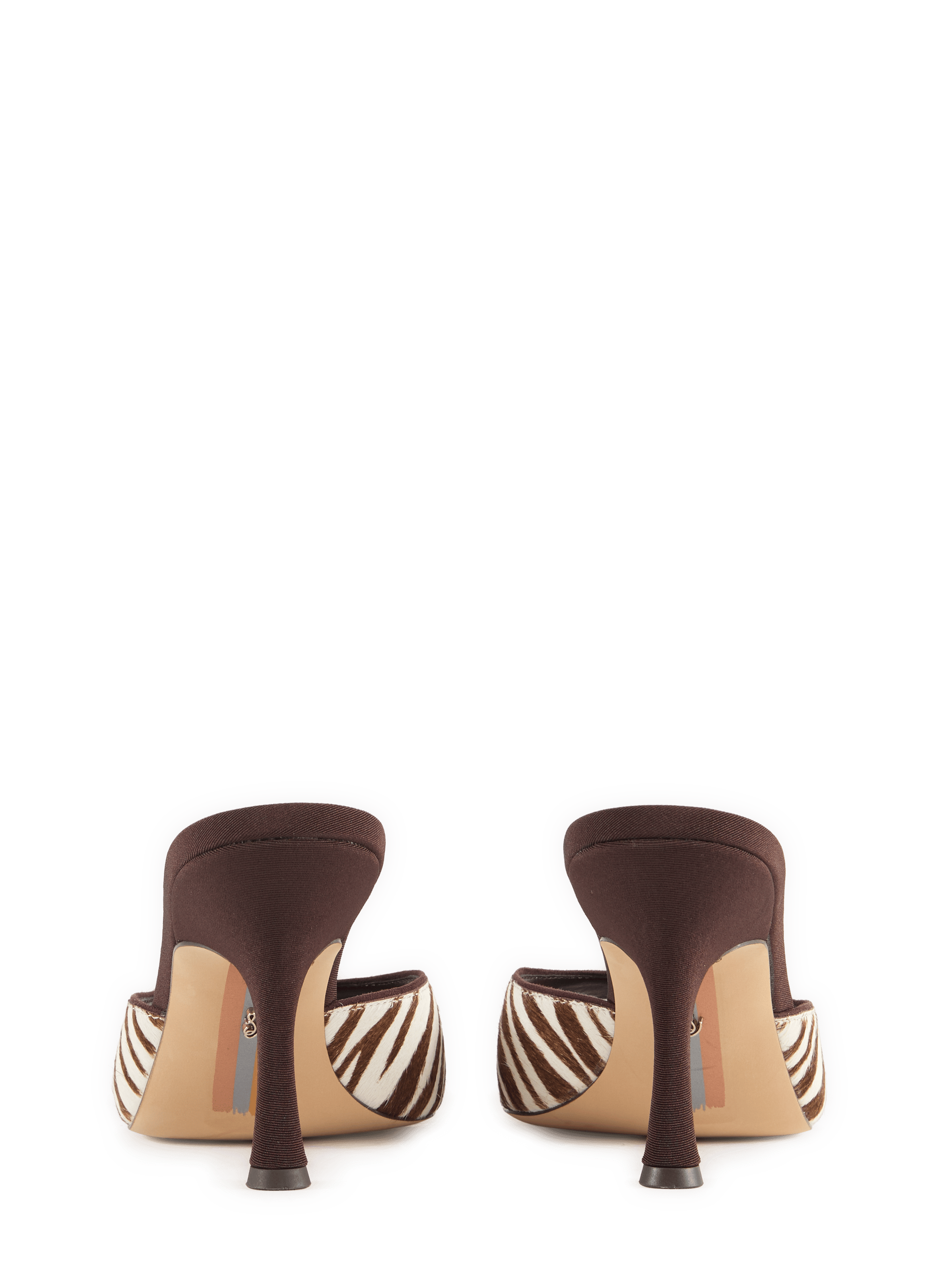 Jeanie printed leather heel mule SAM EDELMAN Multicolour