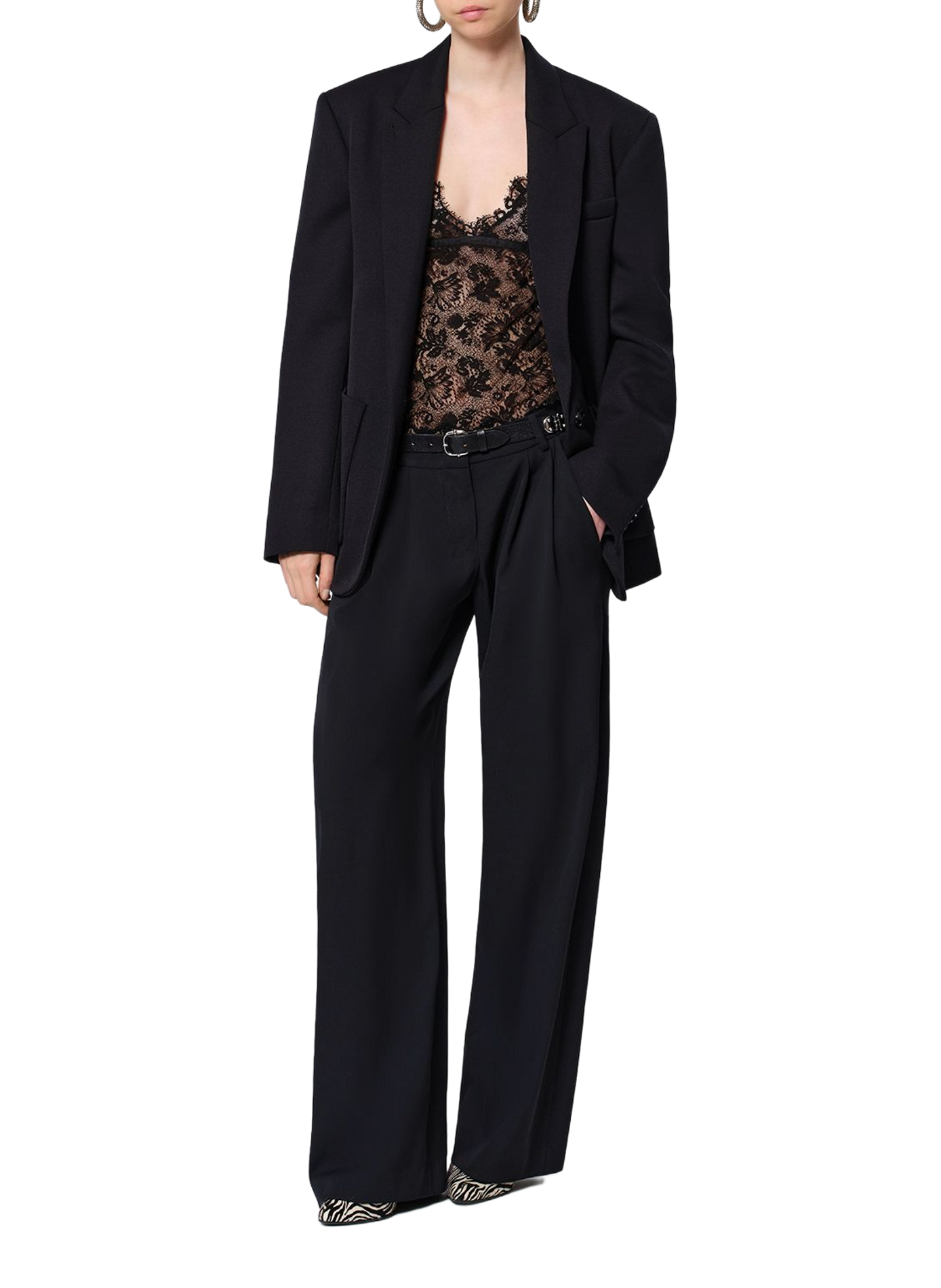 Pantalon tailleur Lyda en laine vierge ISABEL MARANT Noir