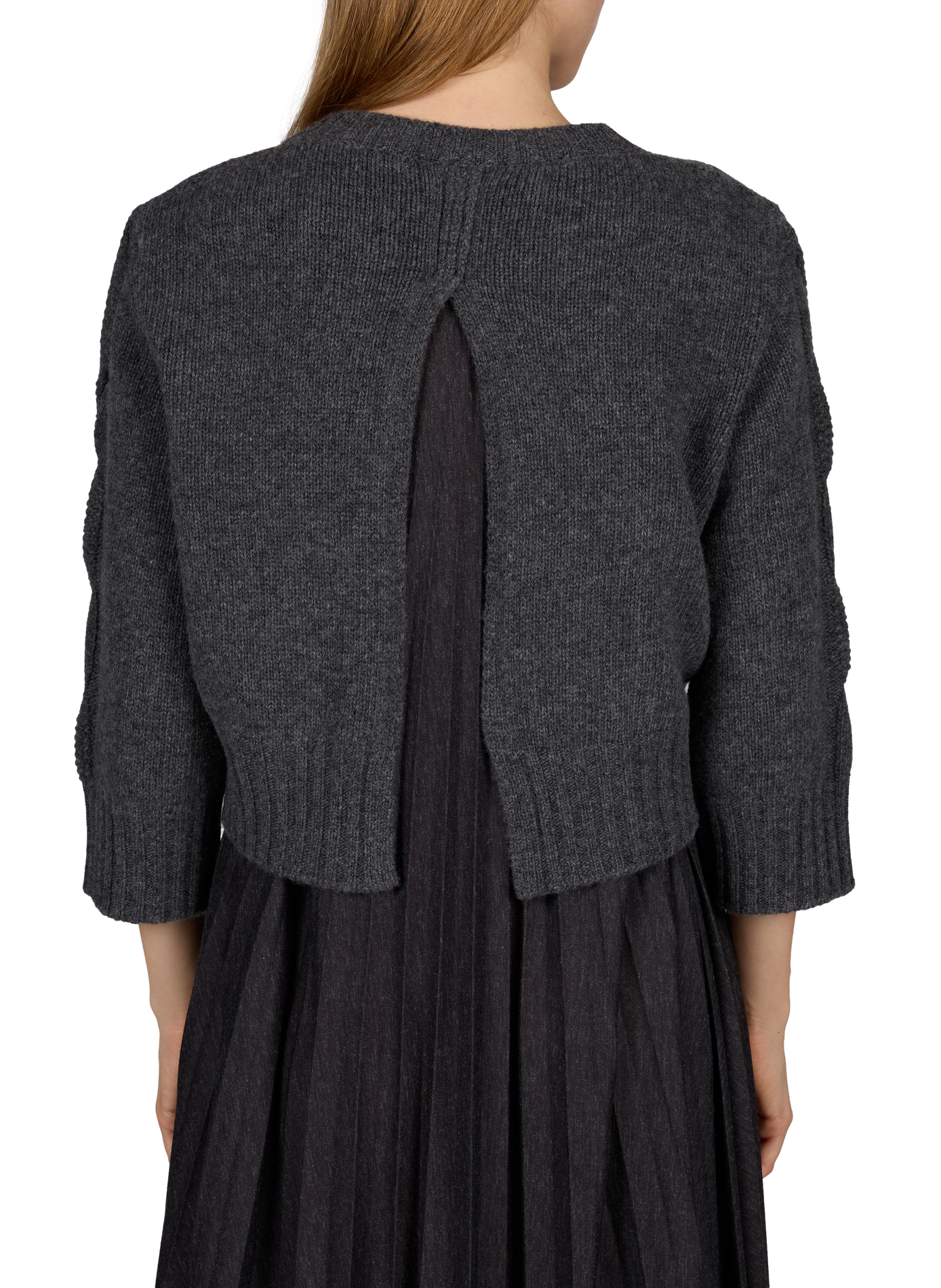 Wkdcalco Set aus Pullover und langem Wollkleid MAX MARA WEEK END Grau