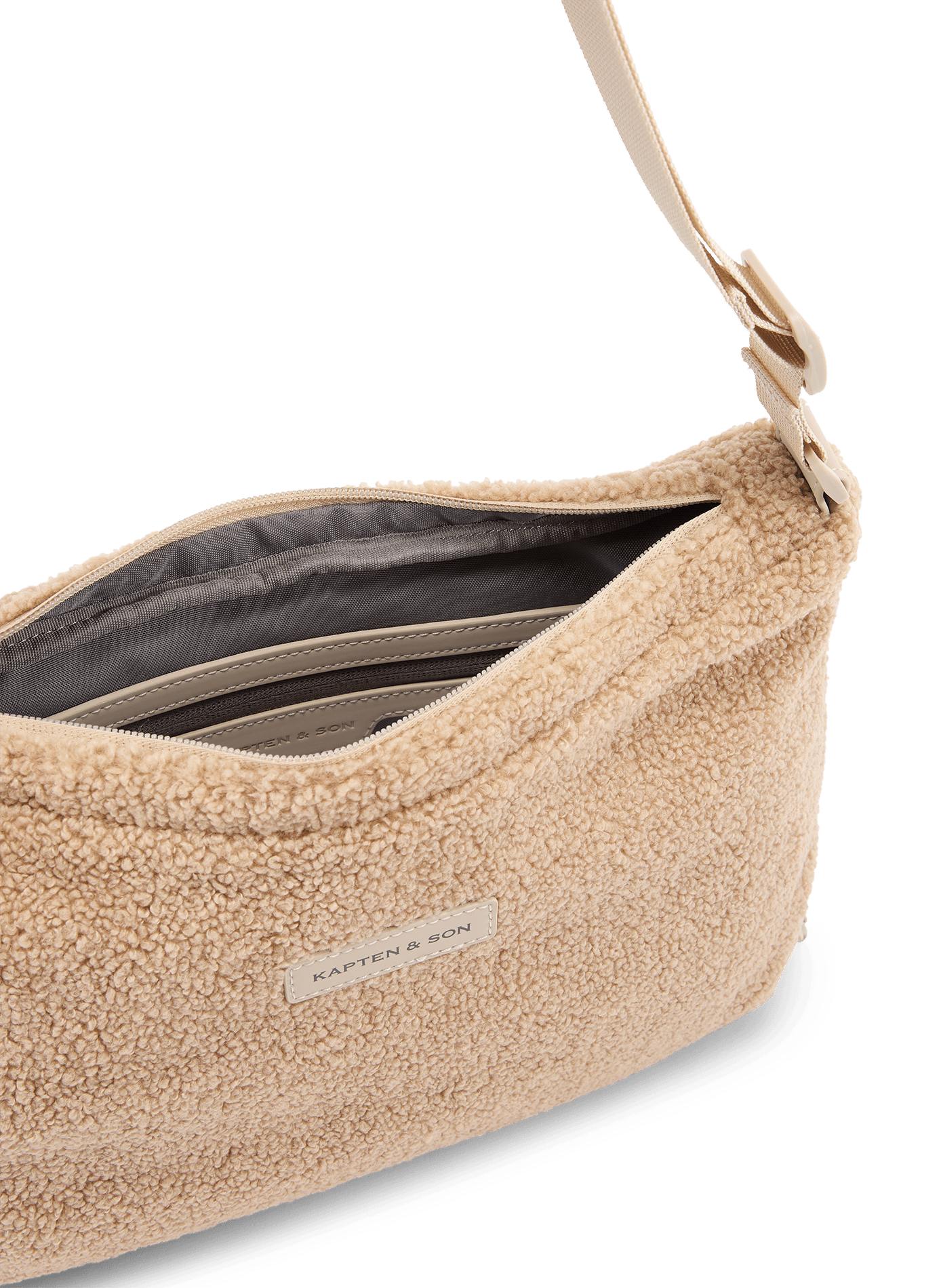 Sac bandoulière Skara small fleece KAPTEN & SON Beige