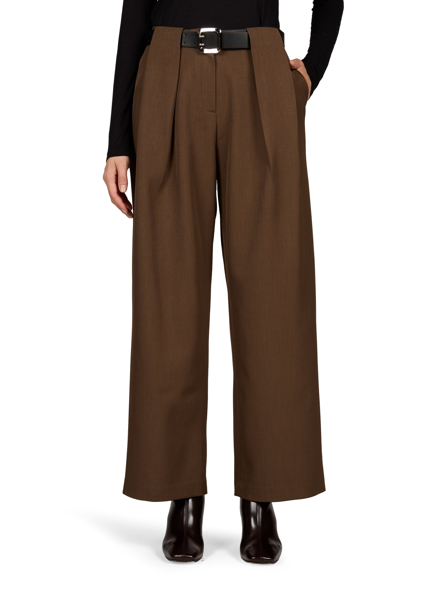 Matteo-Hose mit eingearbeitetem Gürtel SOURCE UNKNOWN Braun