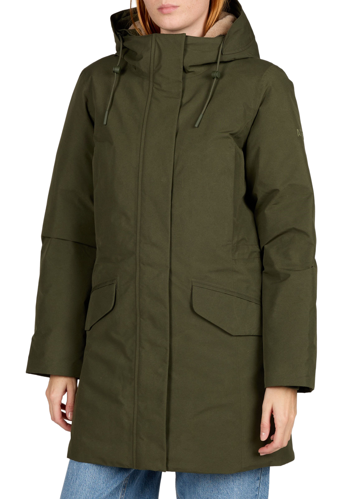 Parka duvet ajustée GORE-TEX AIGLE Kaki