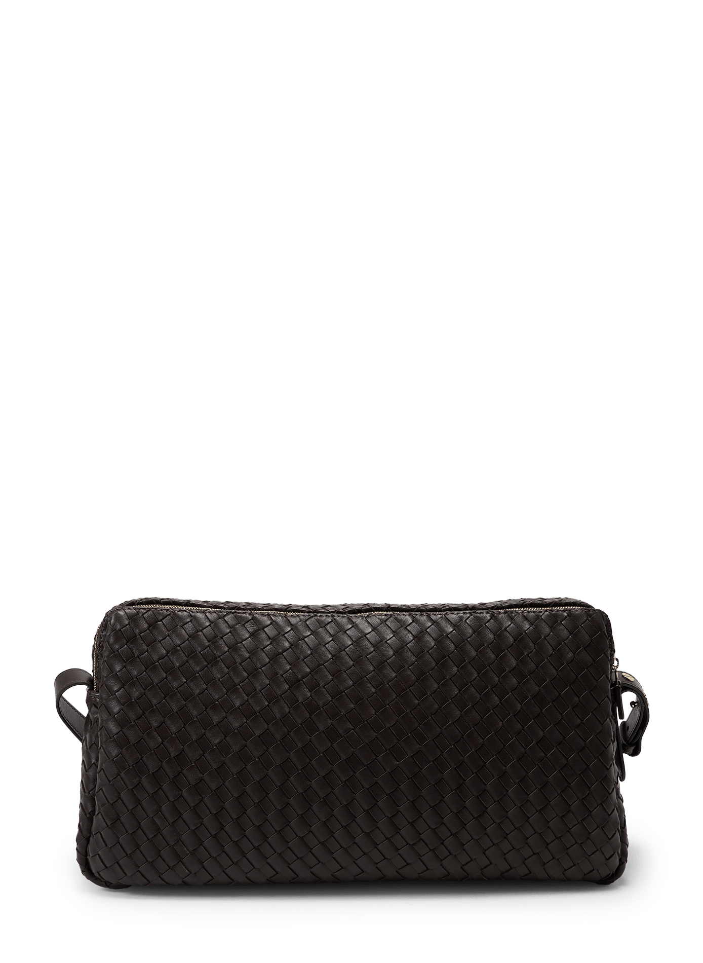 Große Woven-Tasche aus geflochtenem Lammleder ELLEME Braun