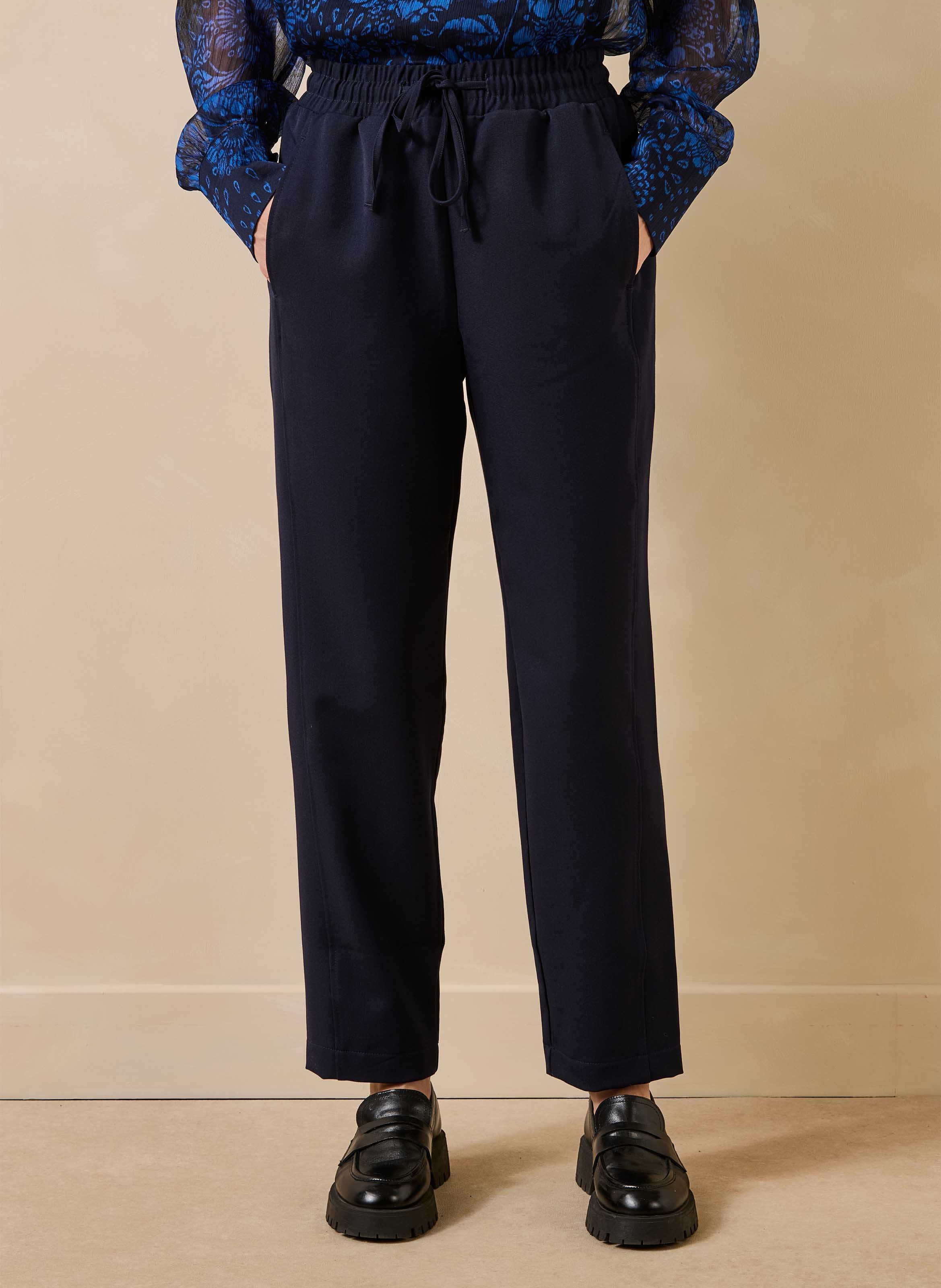 Broek met wortelsnit uni LA FEE MARABOUTEE Blauw