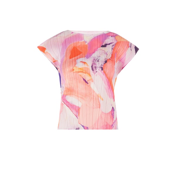 T-shirt plissé avec imprimé