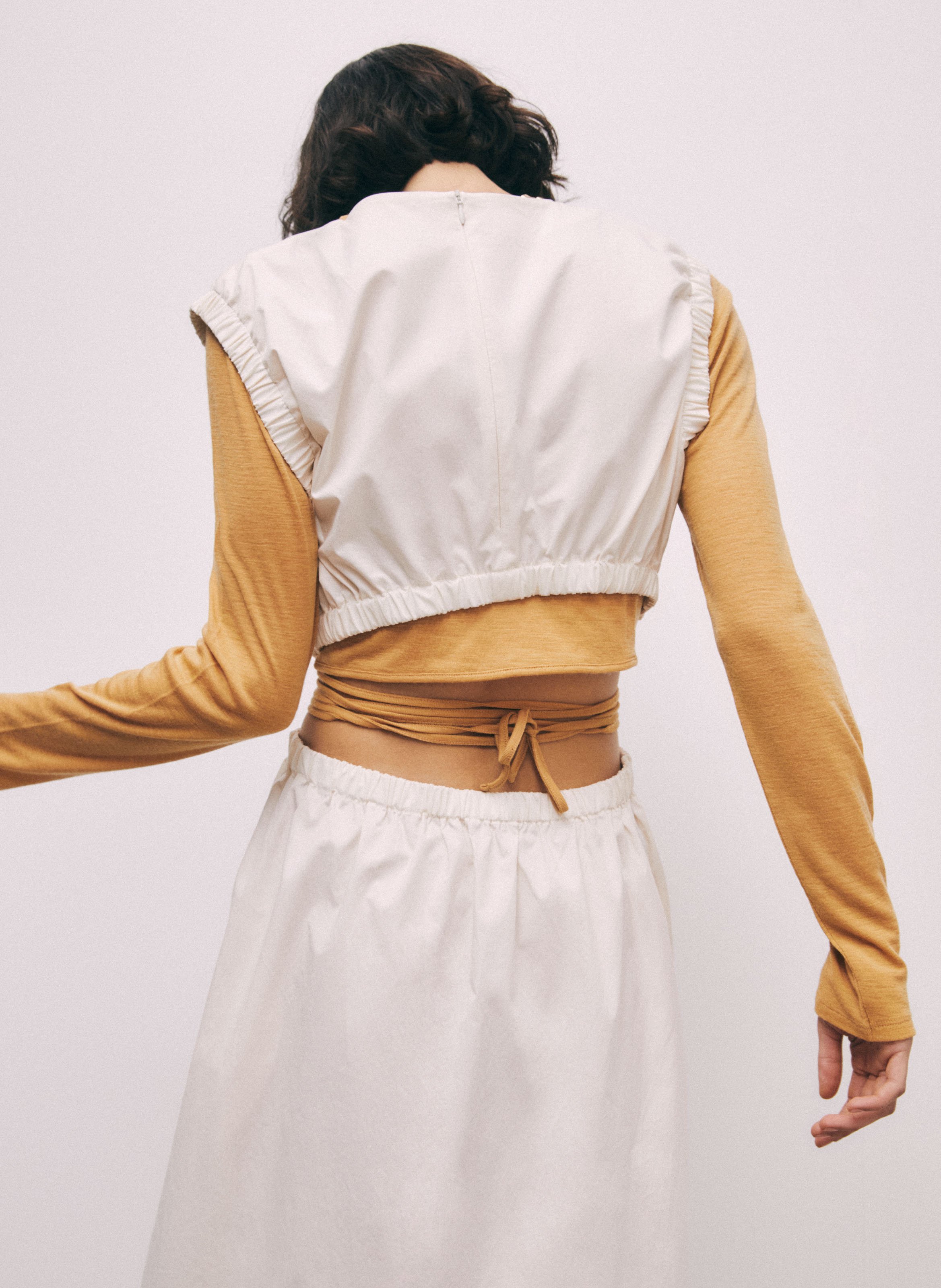 Robe Cut-out en coton mélangé SAISON 1865 Beige