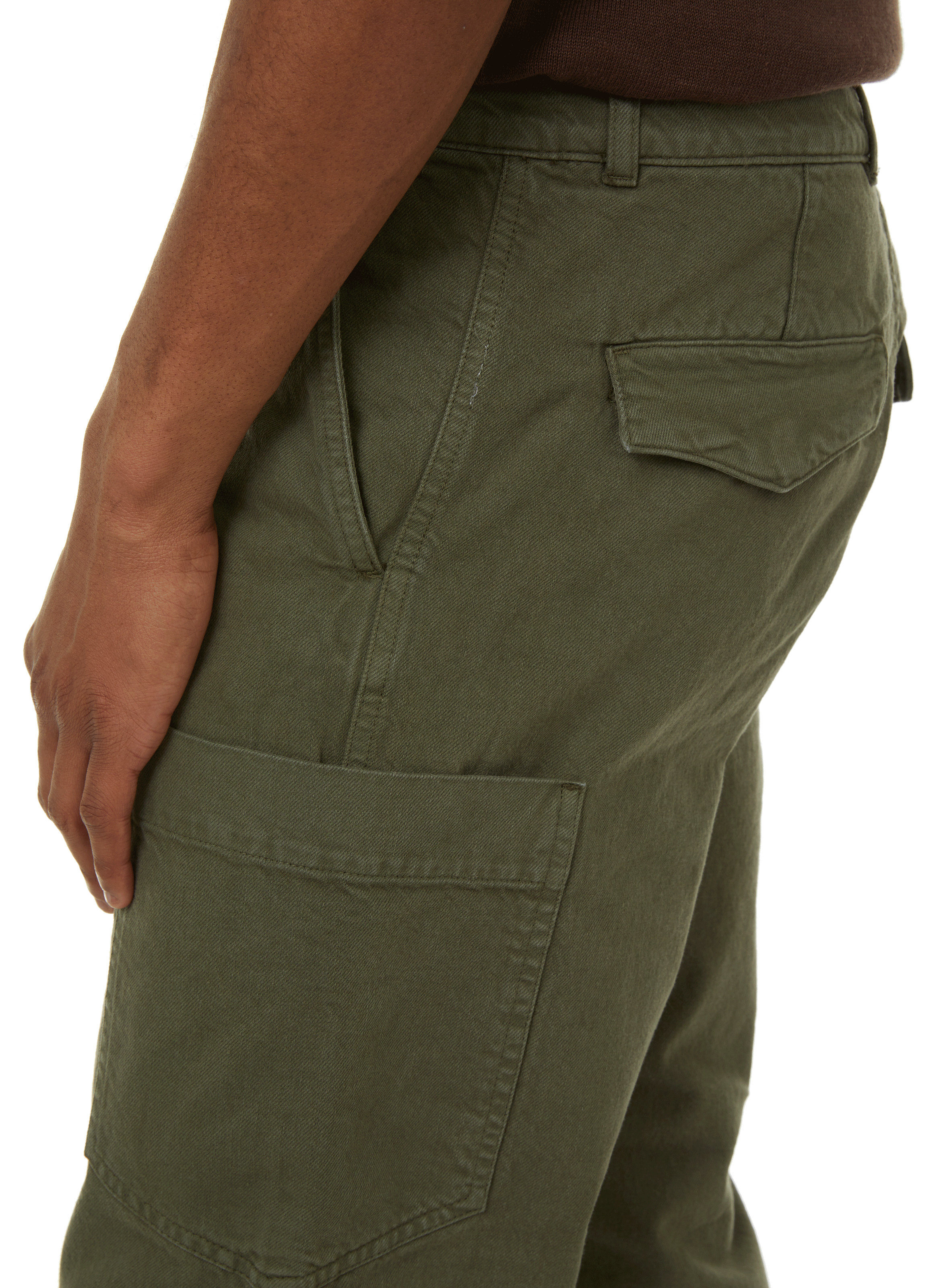 Pantalon cargo en coton SAISON 1865 Vert