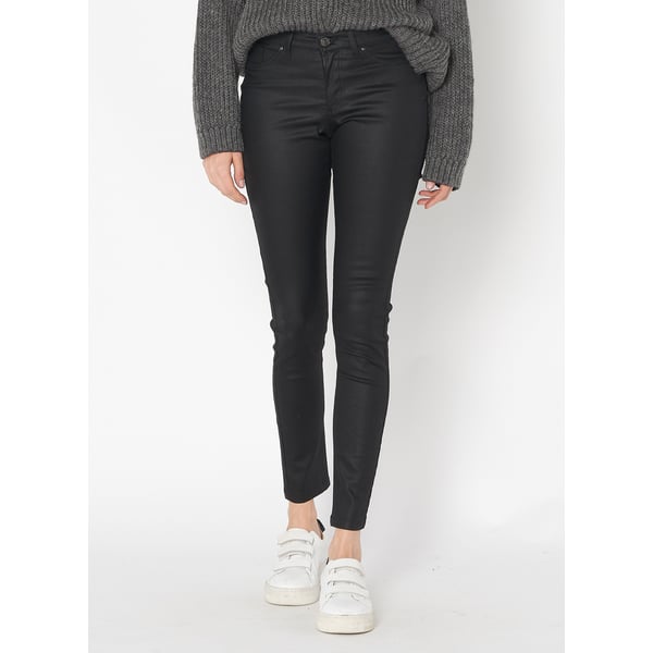 Jegging enduit taille basse