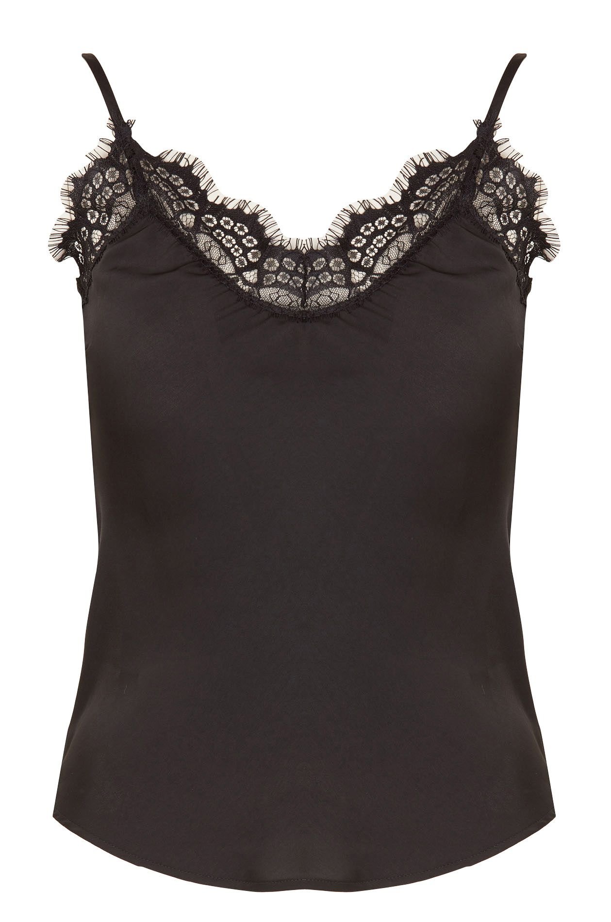 Caraco dentelle en satin IKKS Noir