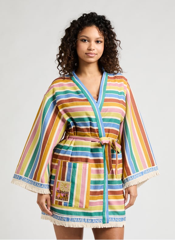 Striped cotton kimono Multicolour by ZIMMERMANN ZIMMERMANN Striped cotton kimono Multicolour