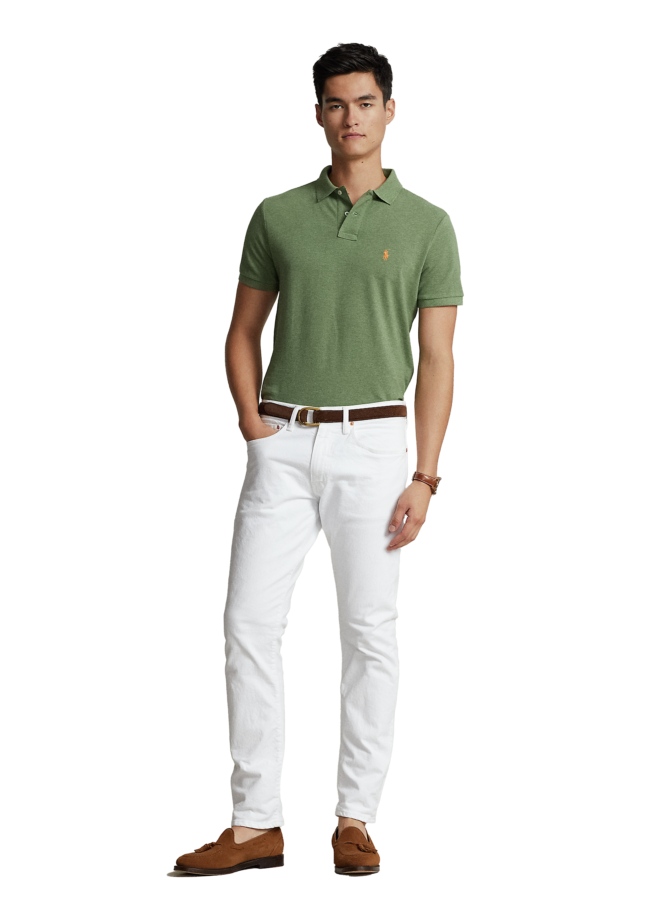 Organic cotton piqué polo shirt POLO RALPH LAUREN Green