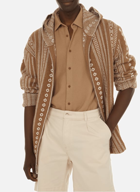 Dakhla patterned vest Brown by CALEB CALEB Dakhla patterned vest Brown