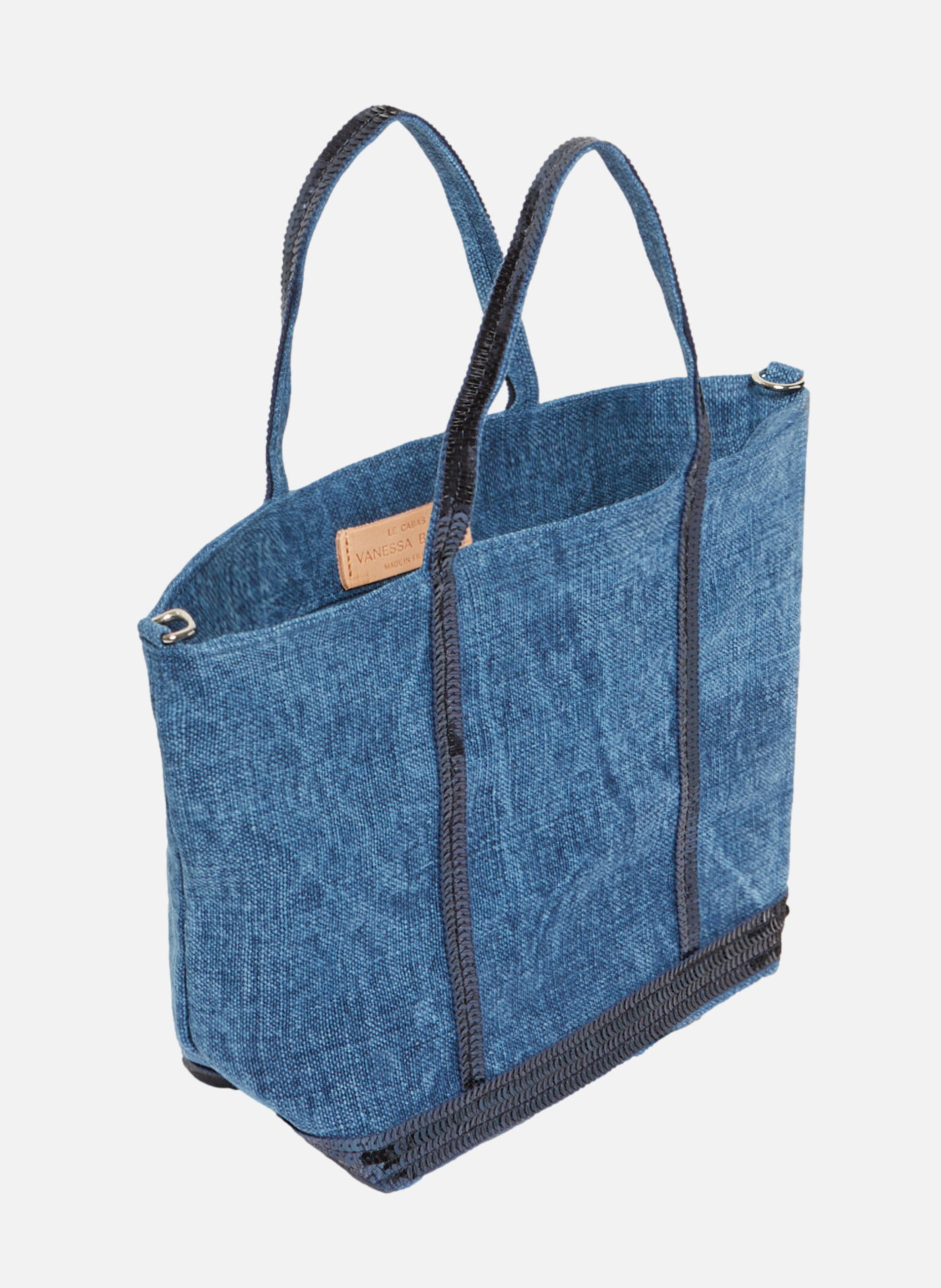 Cabas s zippé en lin VANESSA BRUNO Bleu