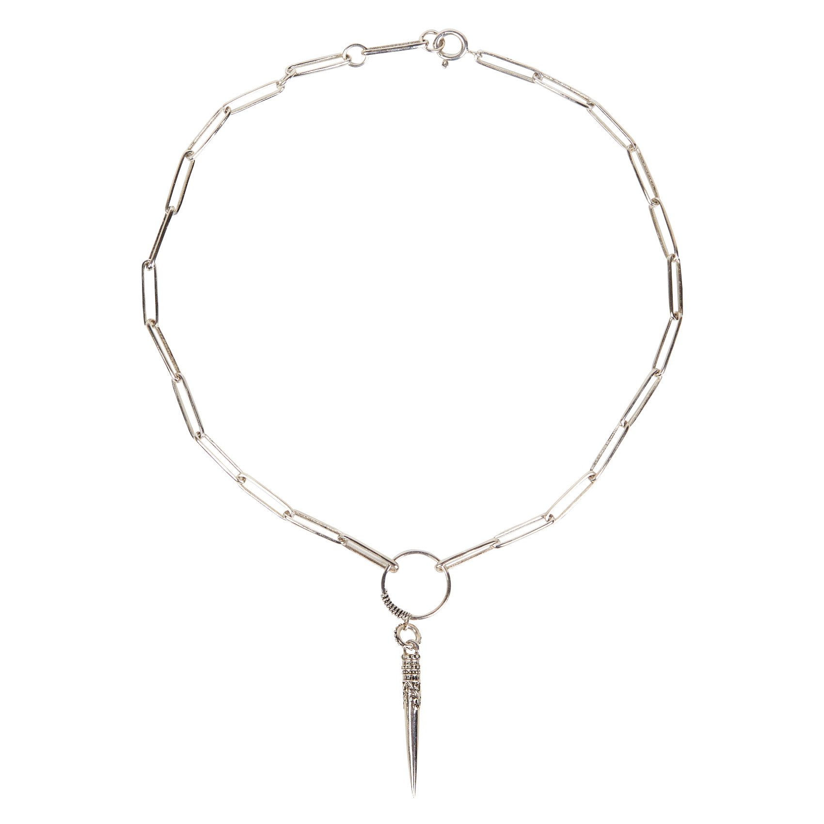 BA&SH Collier en chaîne avec pendentif naoki Argent