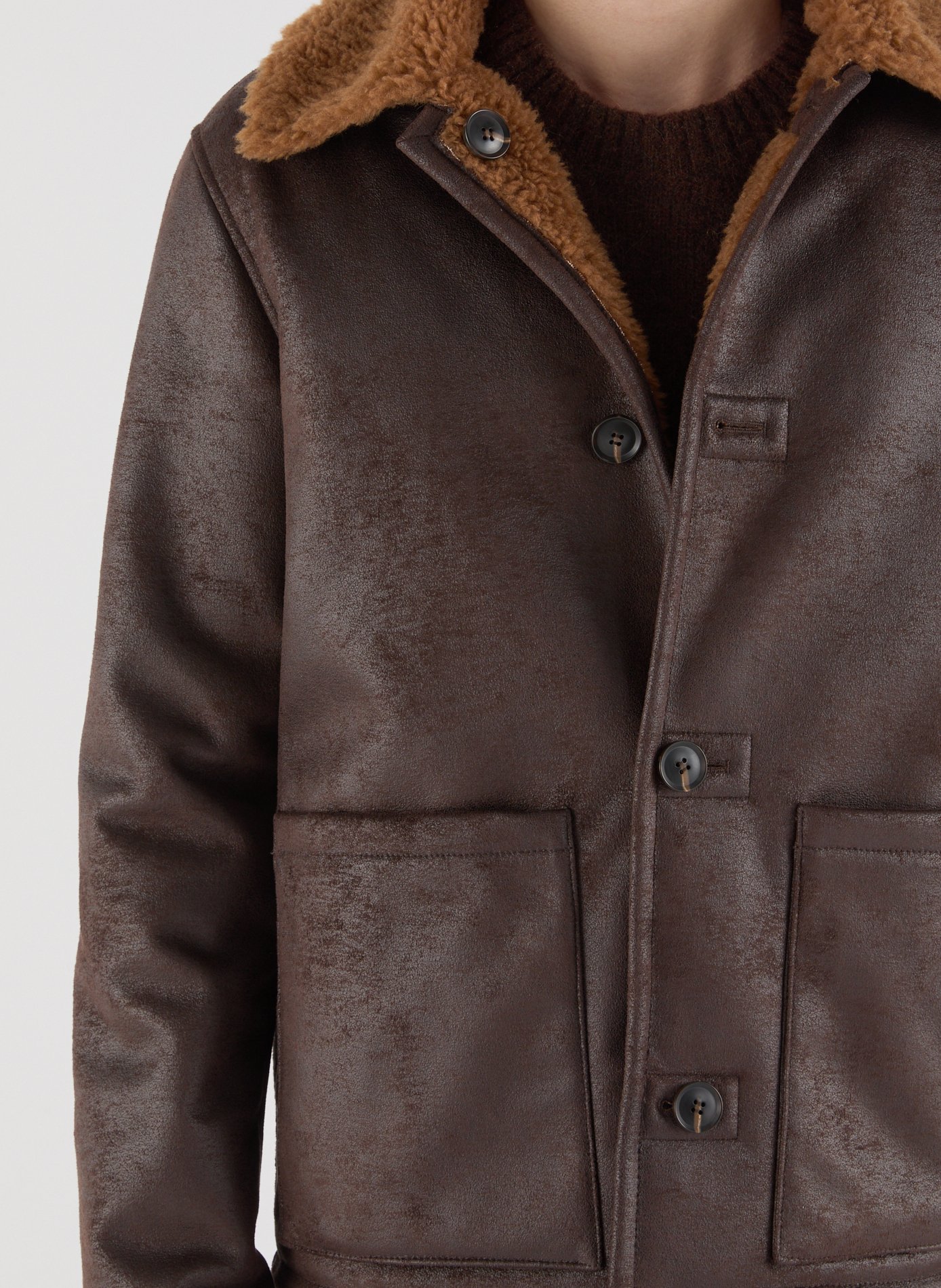 Jacket with classic collar SAISON 1865 Brown