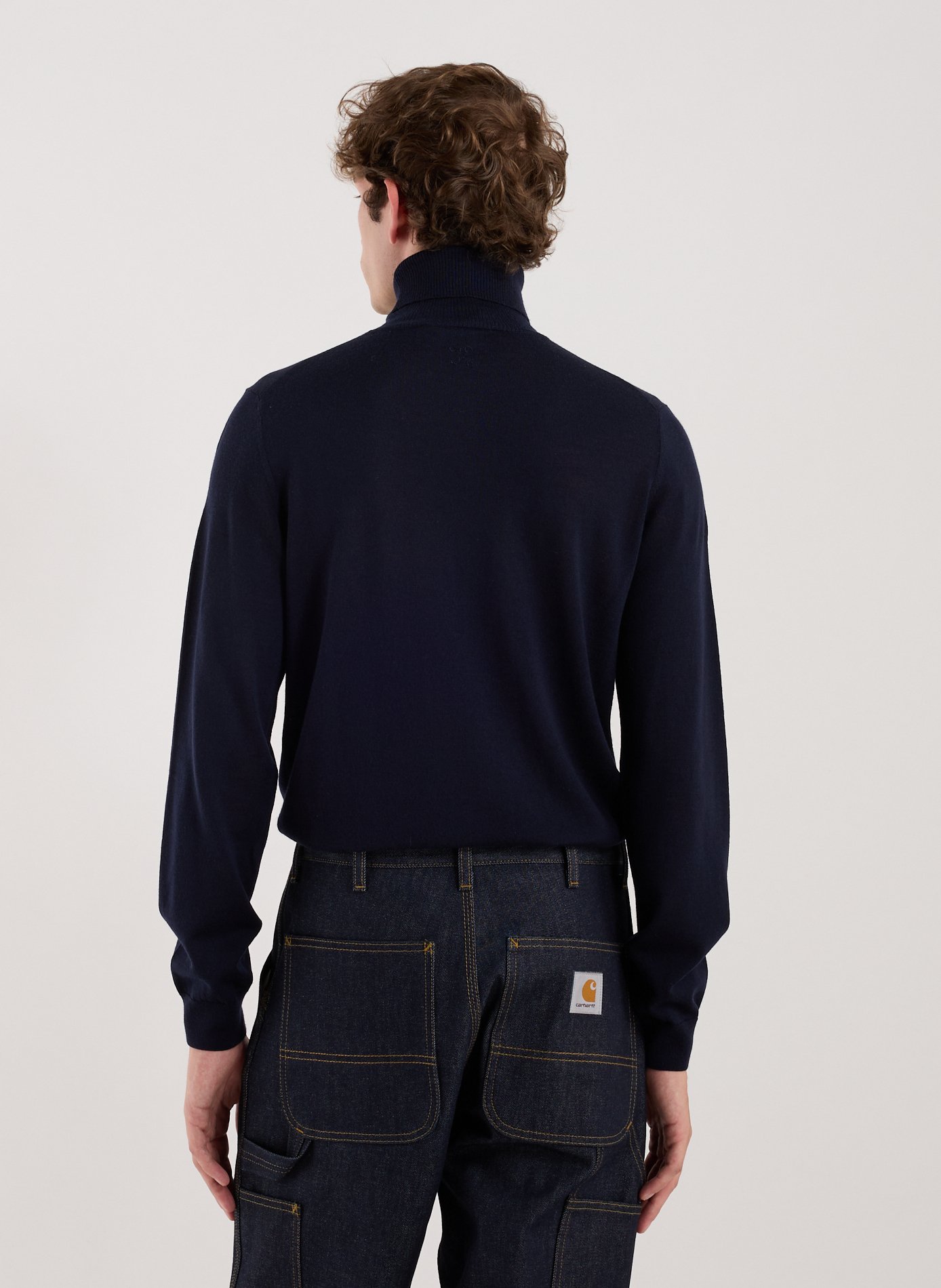 Pull col roulé en laine CLOSED Bleu