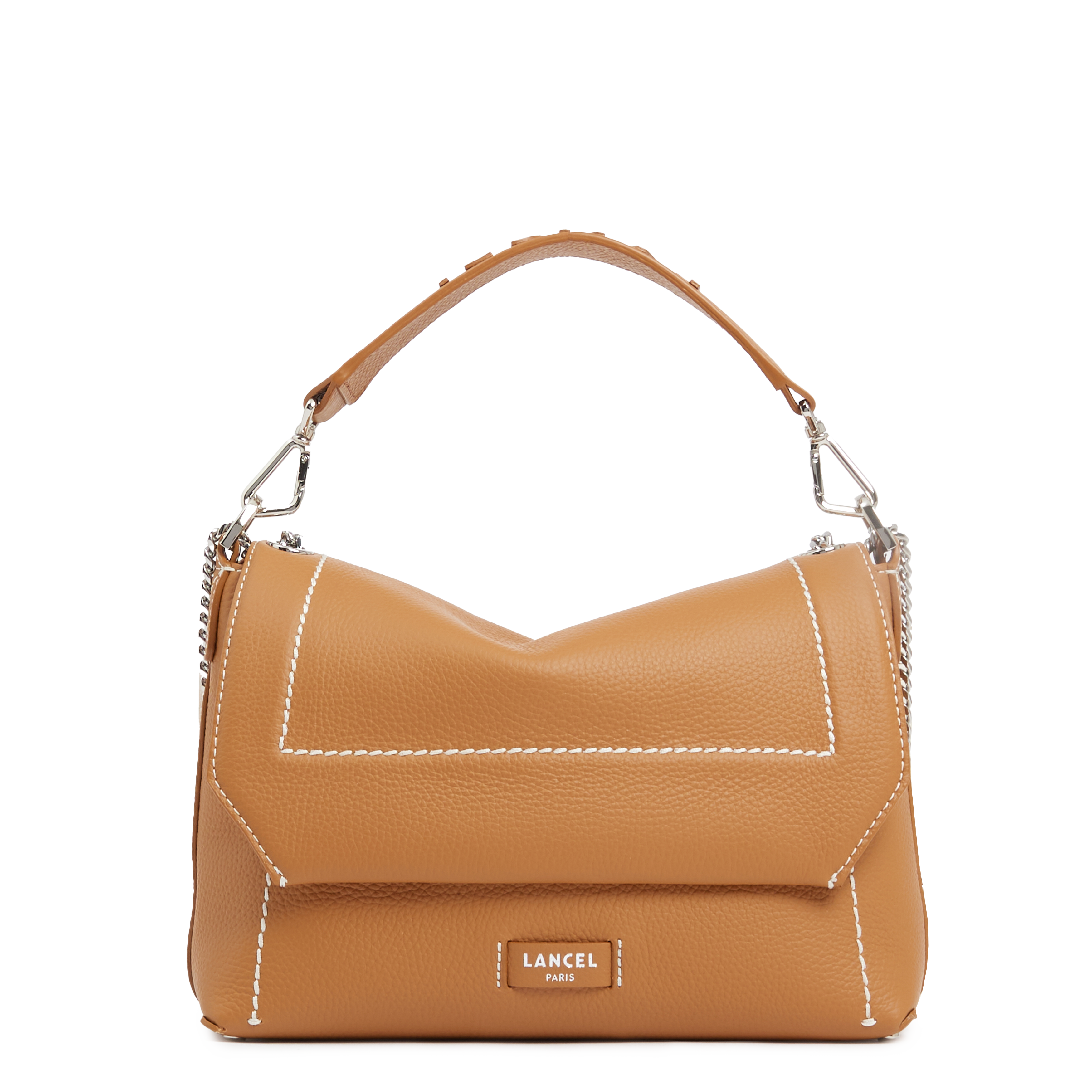 Sac rabat m ninon soft de lancel en cuir LANCEL Marron