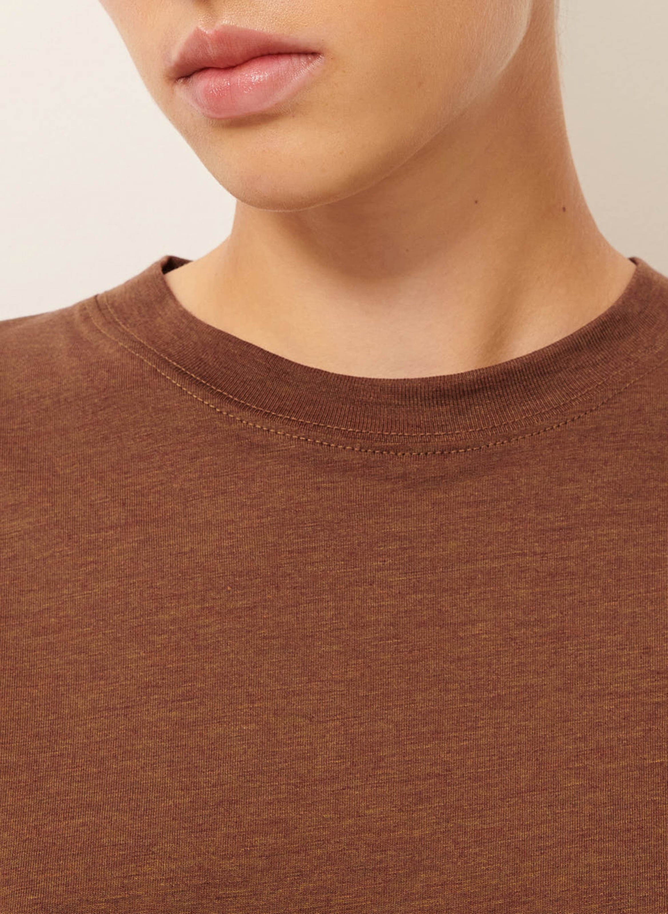 Tee-shirt oversize col rond too SESSUN Marron