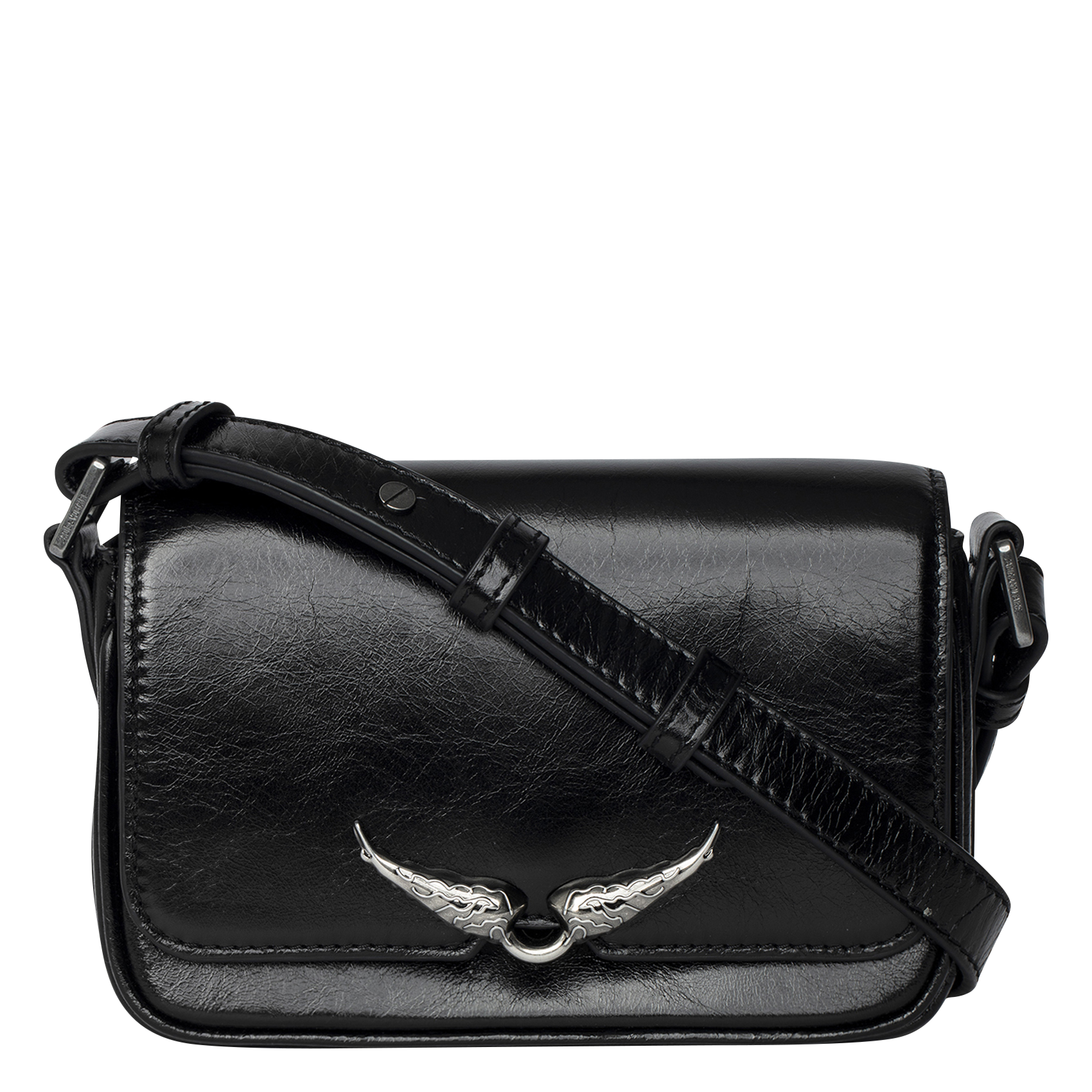 Sac bandoulière en cuir le zazi ZADIG&VOLTAIRE Noir