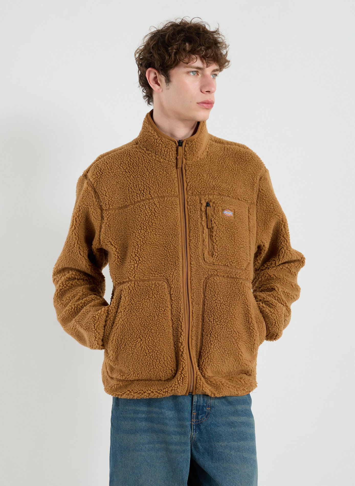 DICKIES Veste polaire à col montant Brown