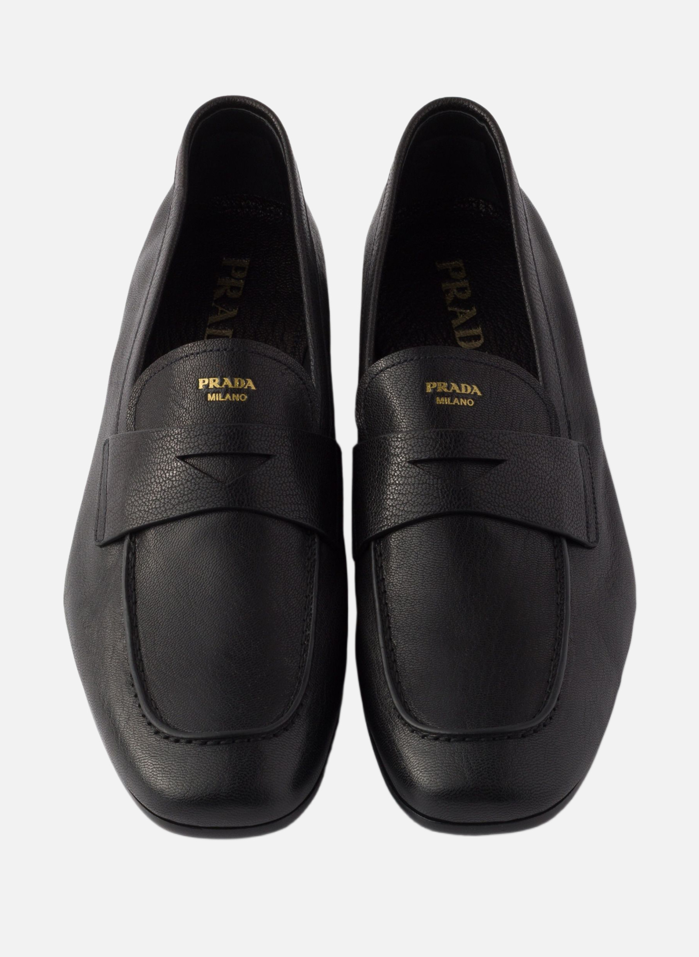 Mocassins en cuir PRADA Noir