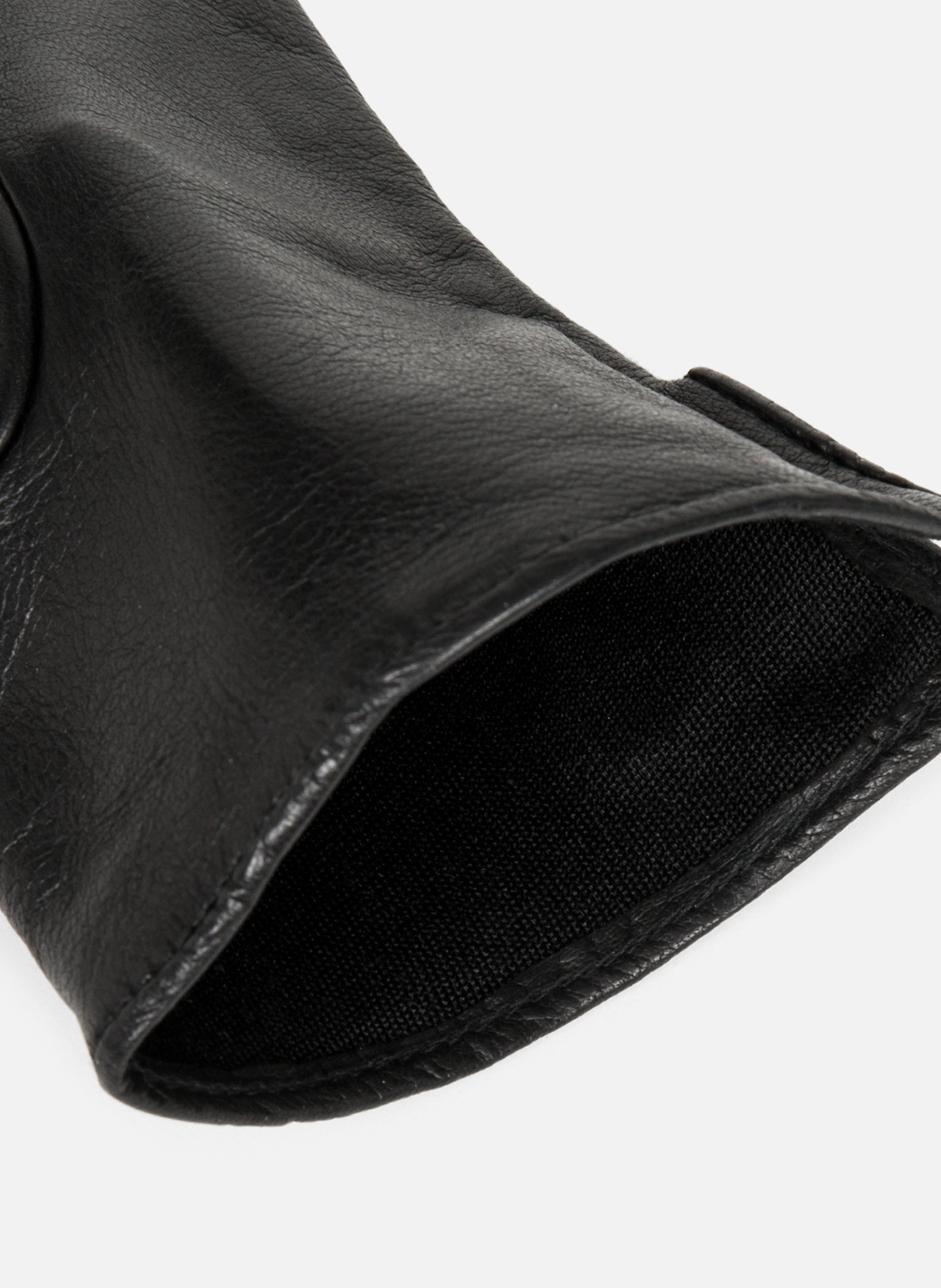 Gants en cuir d'agneau lisse LANCASTER Noir