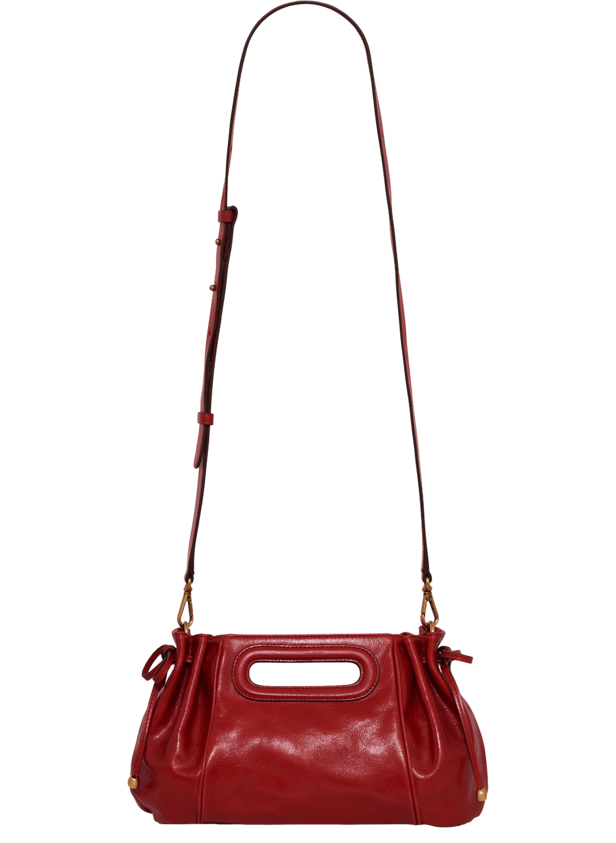 Sac à main en cuir effet froissé - mini dany GERARD DAREL Rouge
