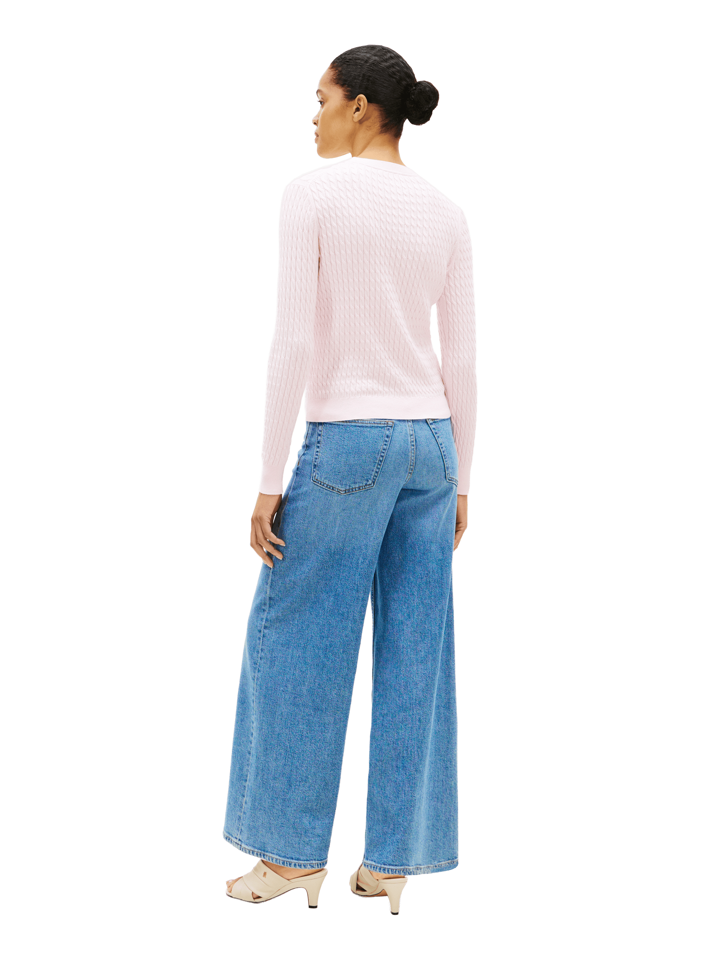 Cable-knit cotton Jumper TOMMY HILFIGER Pink