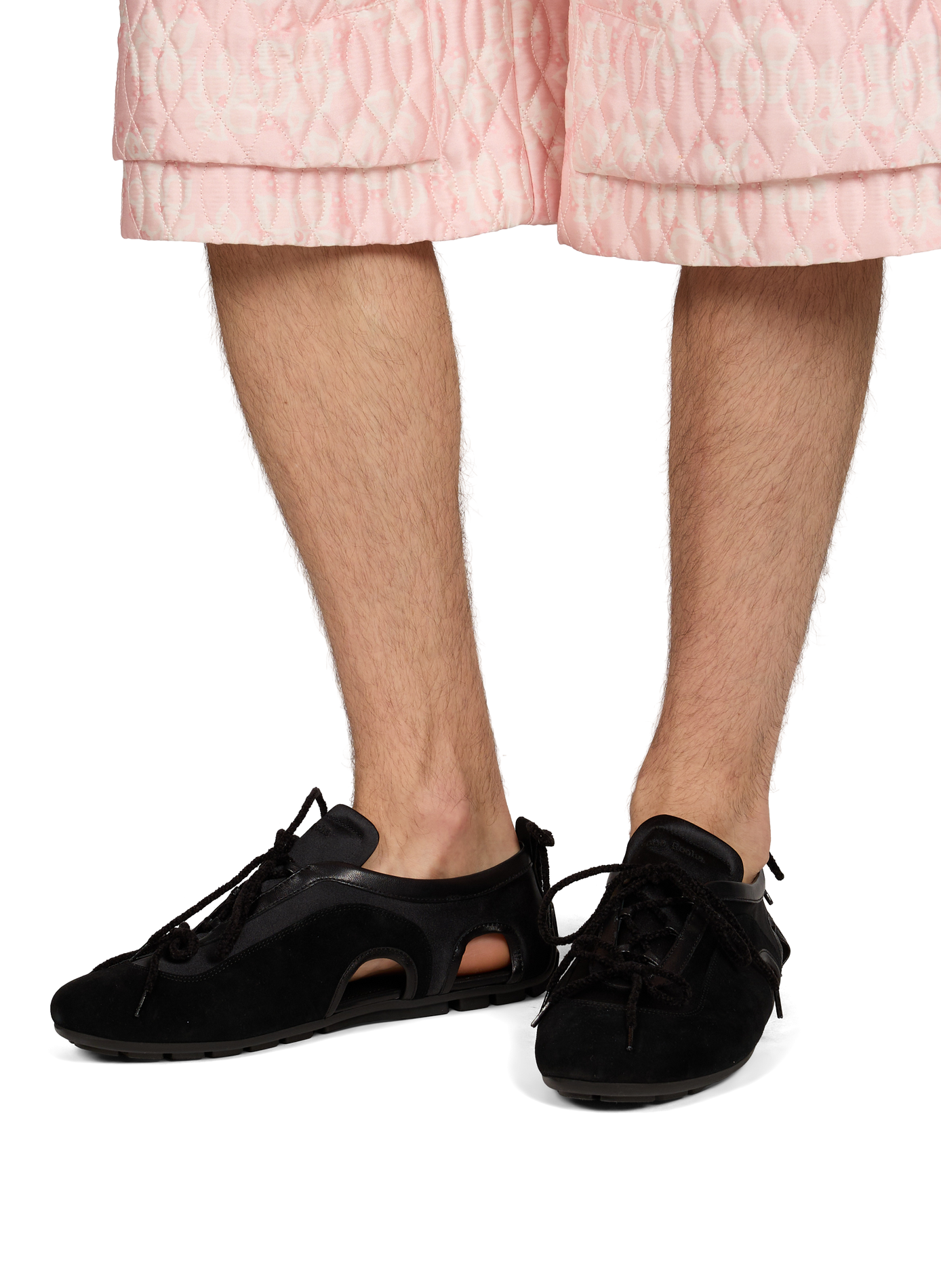 Leather perforated sneakers SIMONE ROCHA Black