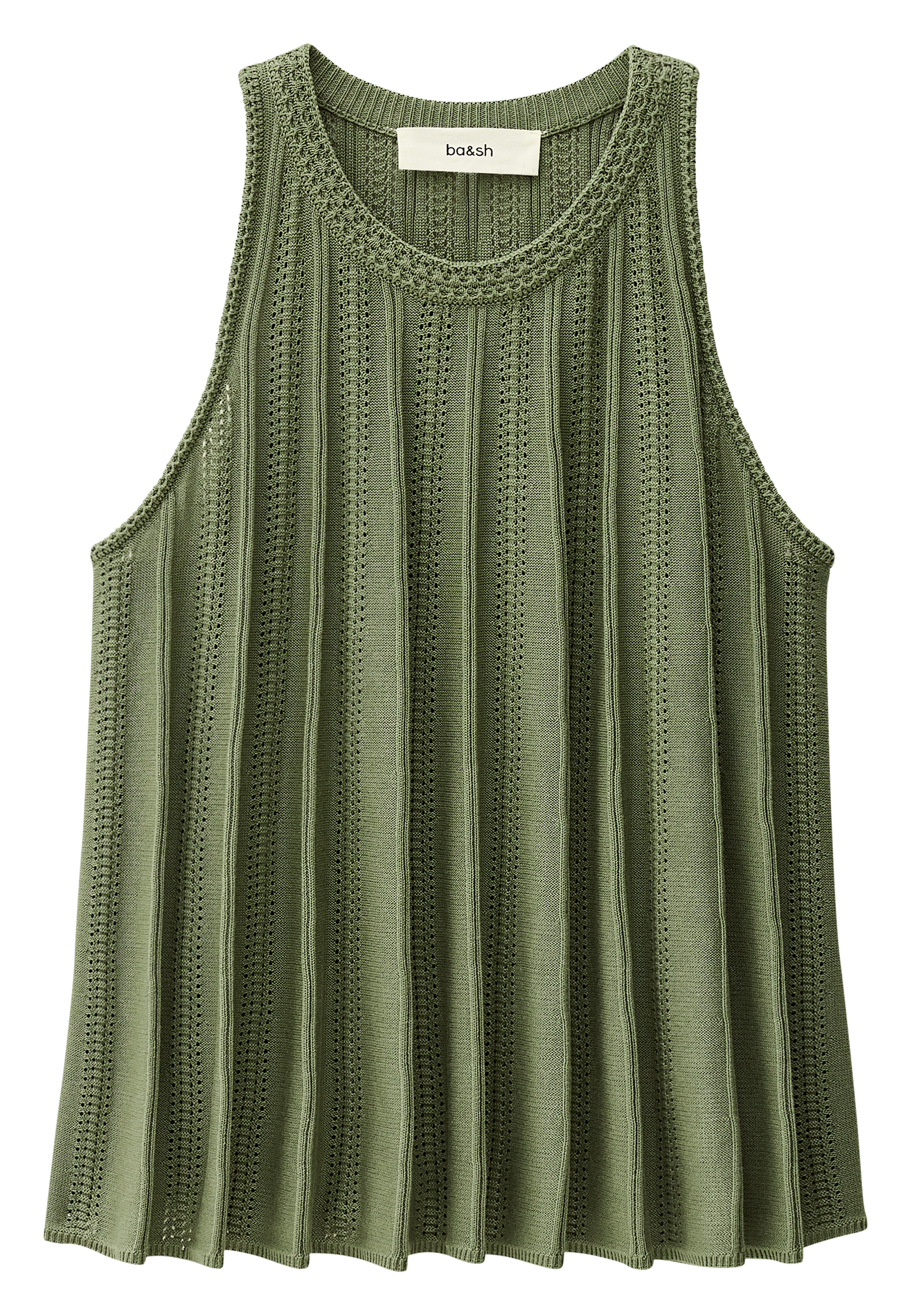 Top ample en maille serres BA&SH Kaki