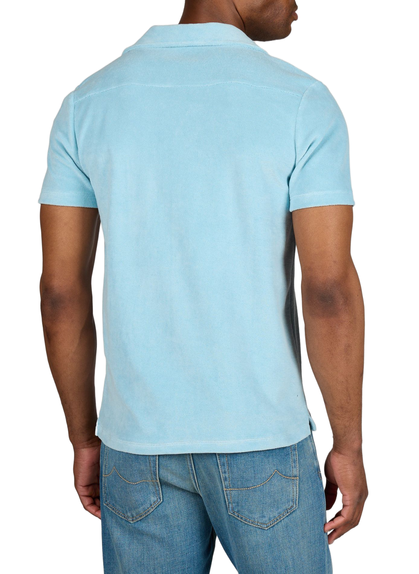 Chemise en tissu éponge de coton mélangé AURELIEN Bleu