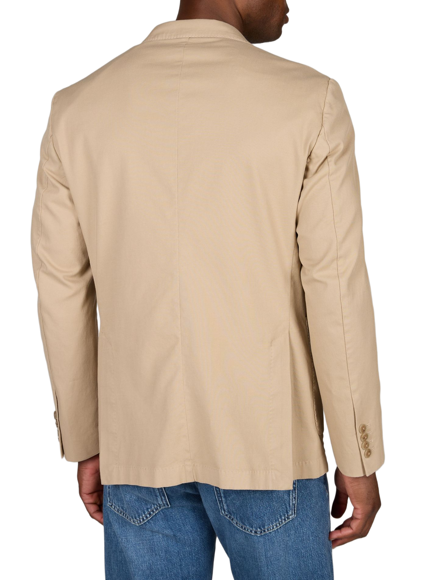Blended cotton suit jacket HACKETT Beige