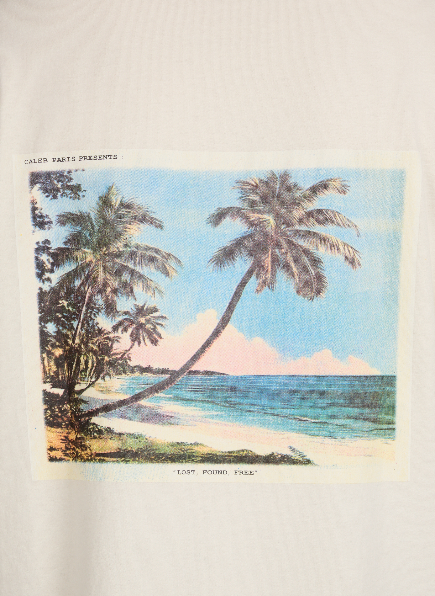 T-shirt oversize con ricamo del logo in cotone CALEB Beige