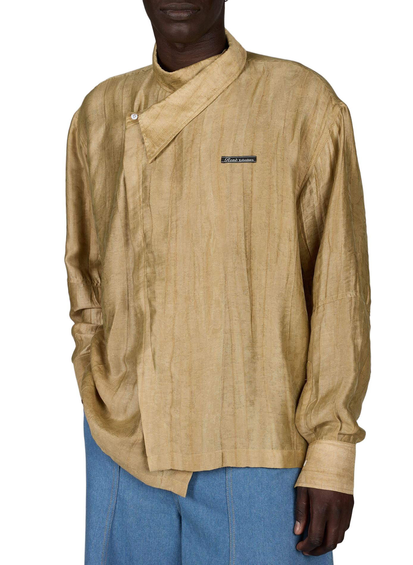 Chemise satinée asymétrique  RENÈ