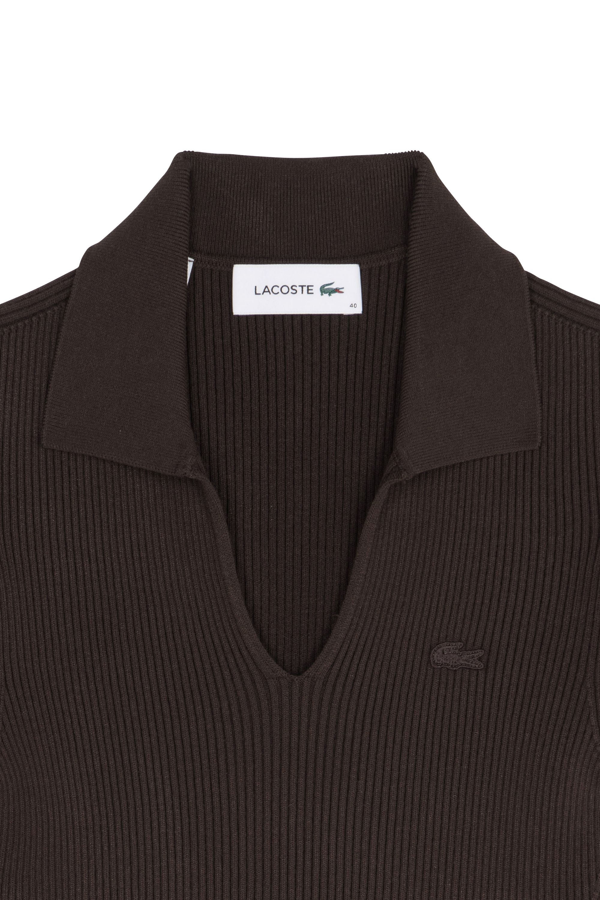 Polo tricot LACOSTE Marron
