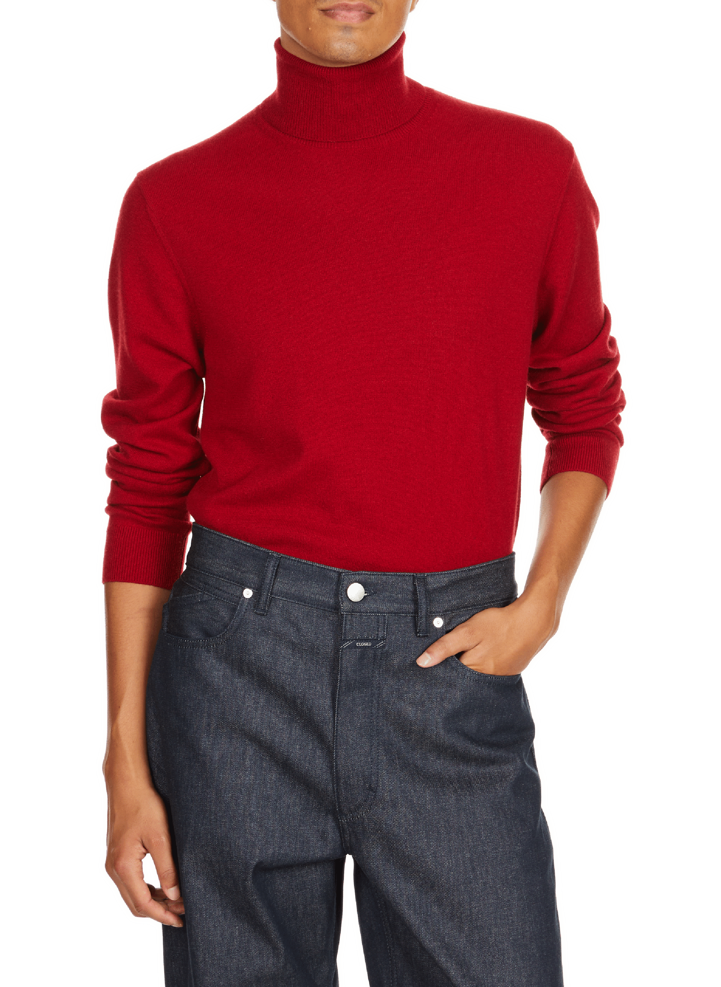 Pull en cachemire AU PRINTEMPS PARIS Rouge