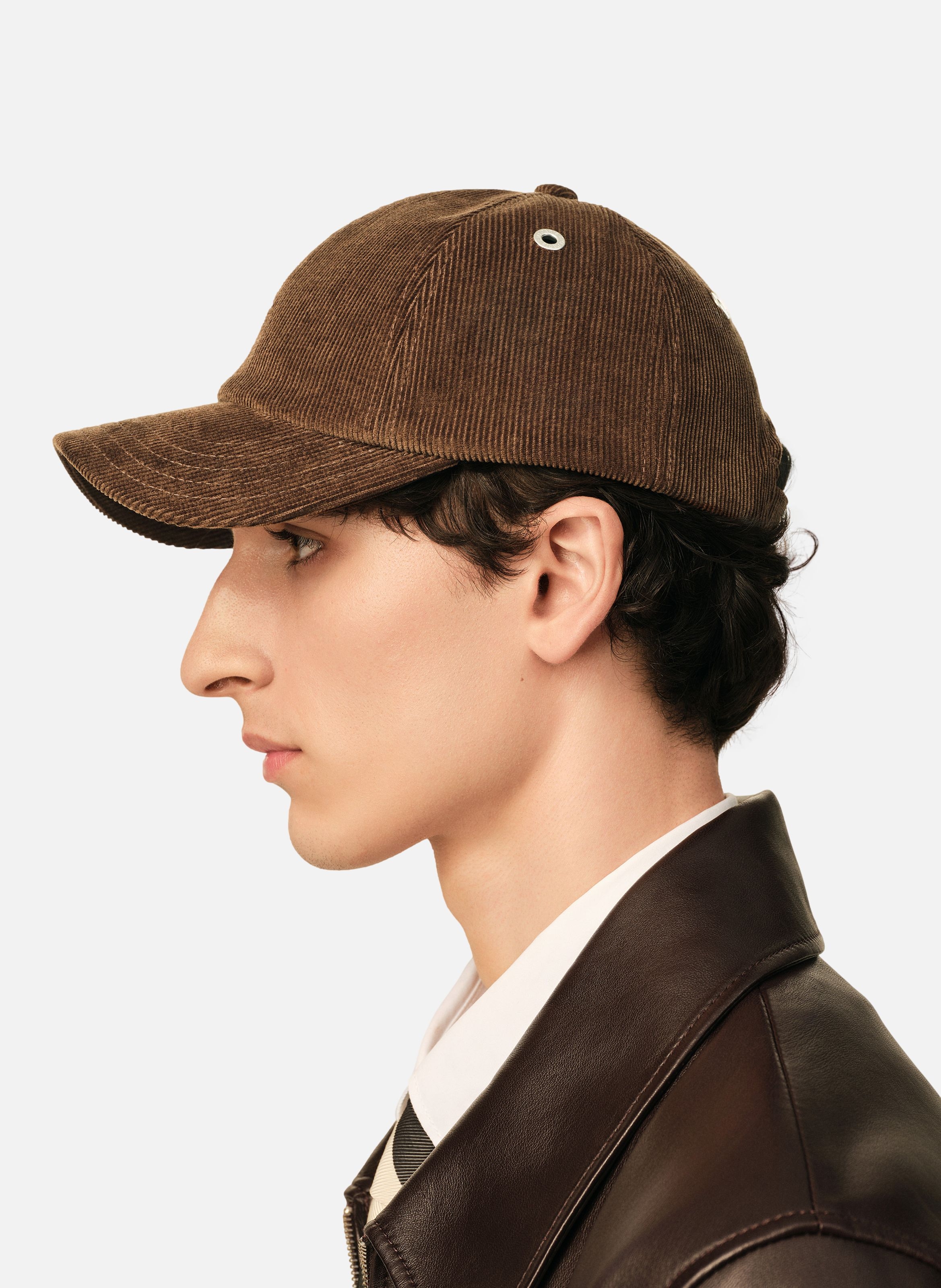 Casquette unisexe en velours de coton ami de coeur AMI PARIS Marron