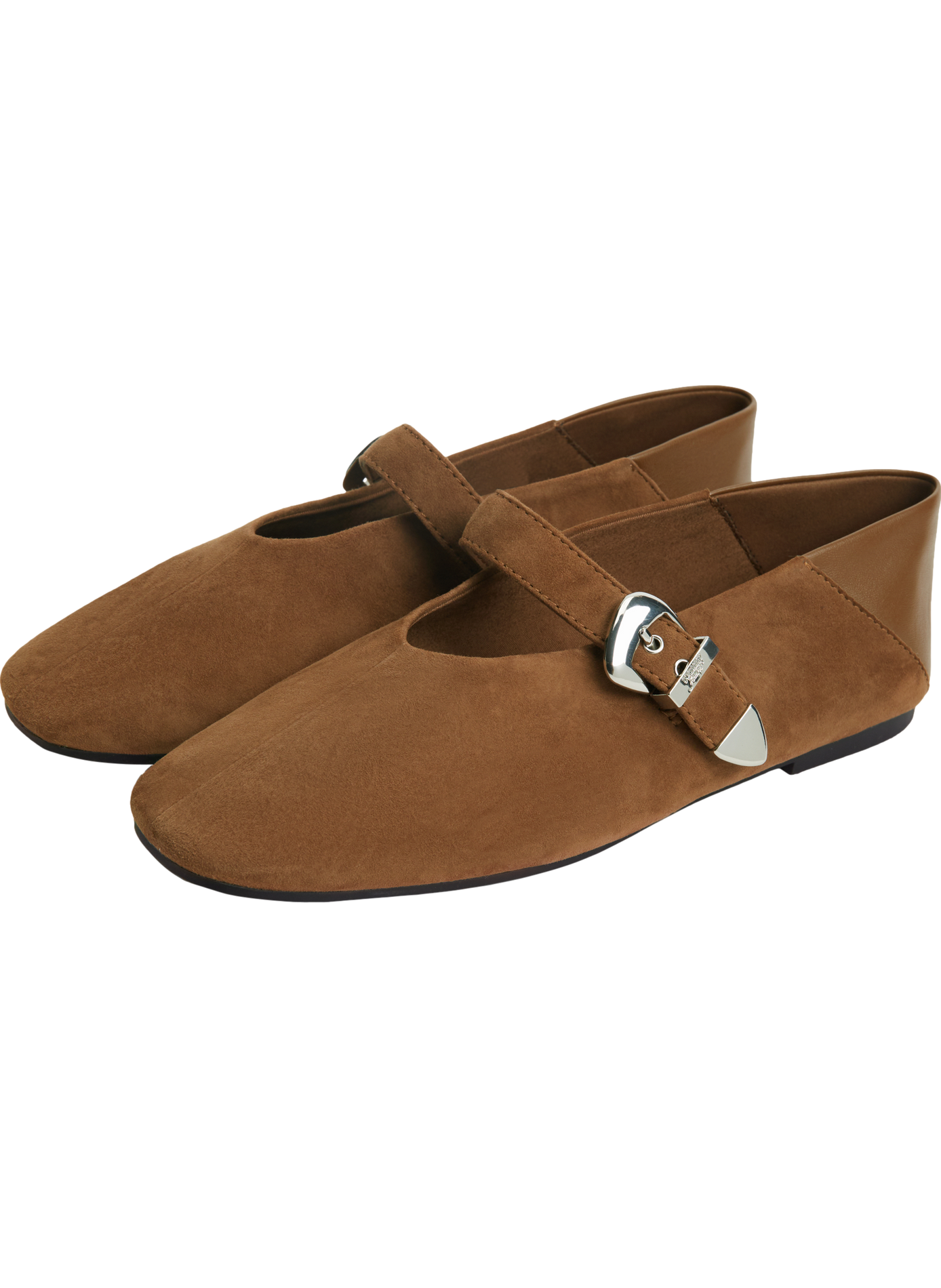 Ballerines à boucles en cuir  TOMMY HILFIGER Marron