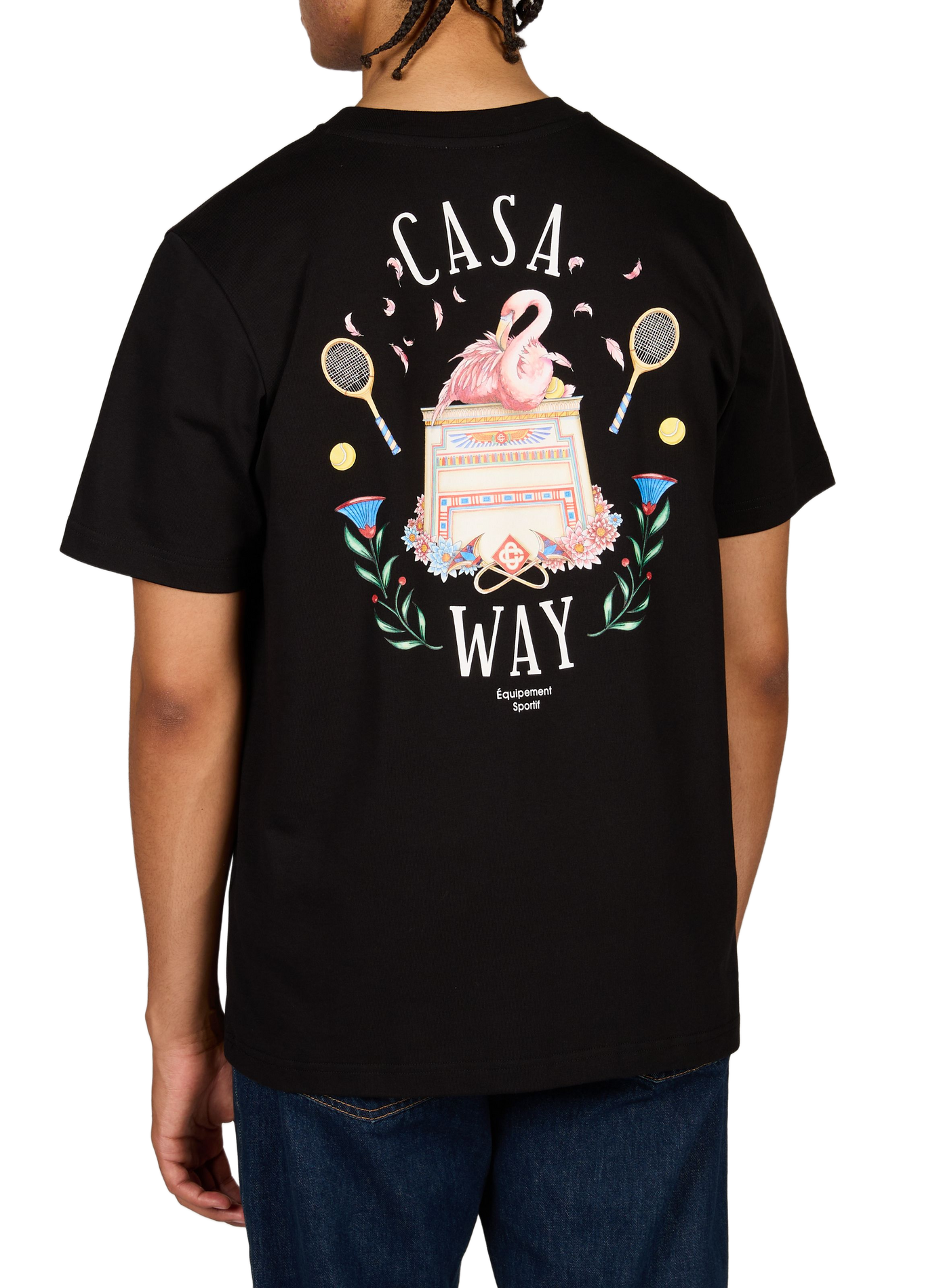 Round neck T-shirt with printed back in cotton CASABLANCA PARIS Multicolour