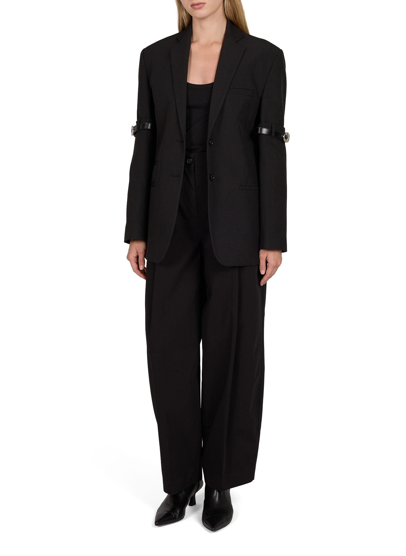 Blazer structuré avec ceinture logotypée COPERNI Noir