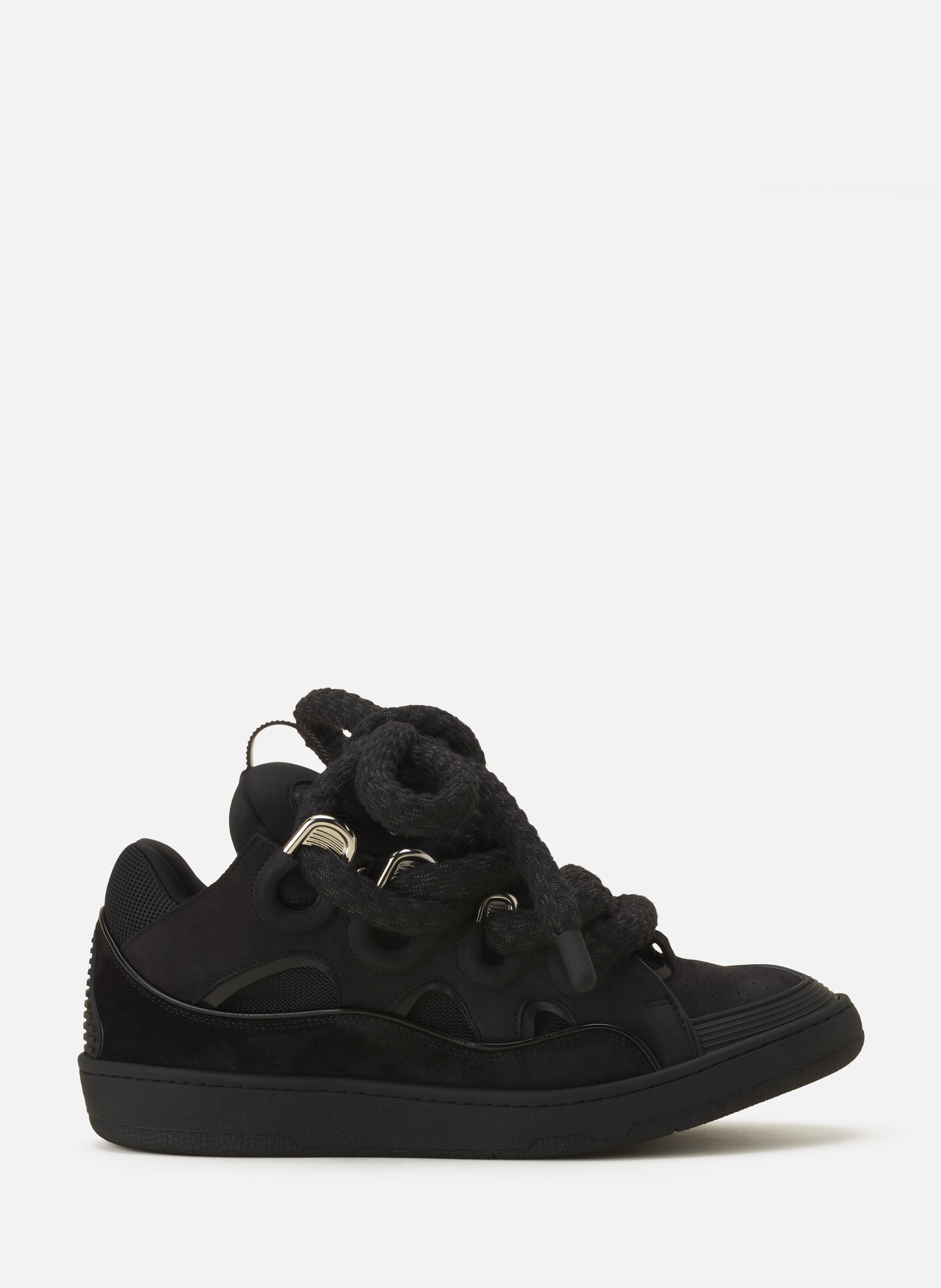 Sneakers curb snake en cuir LANVIN Noir