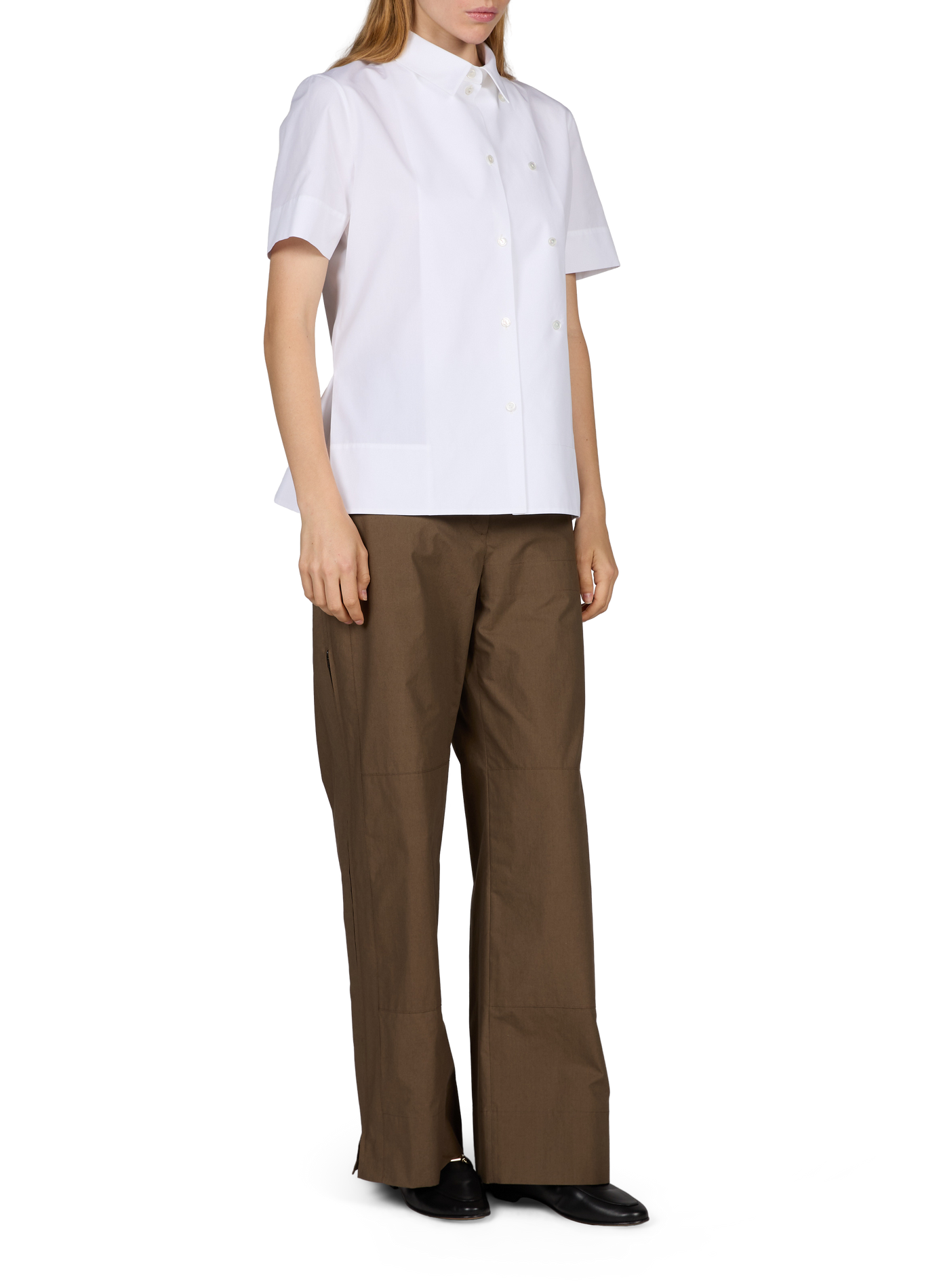 Chemise droite en coton CALVIN KLEIN COLLECTION Blanc