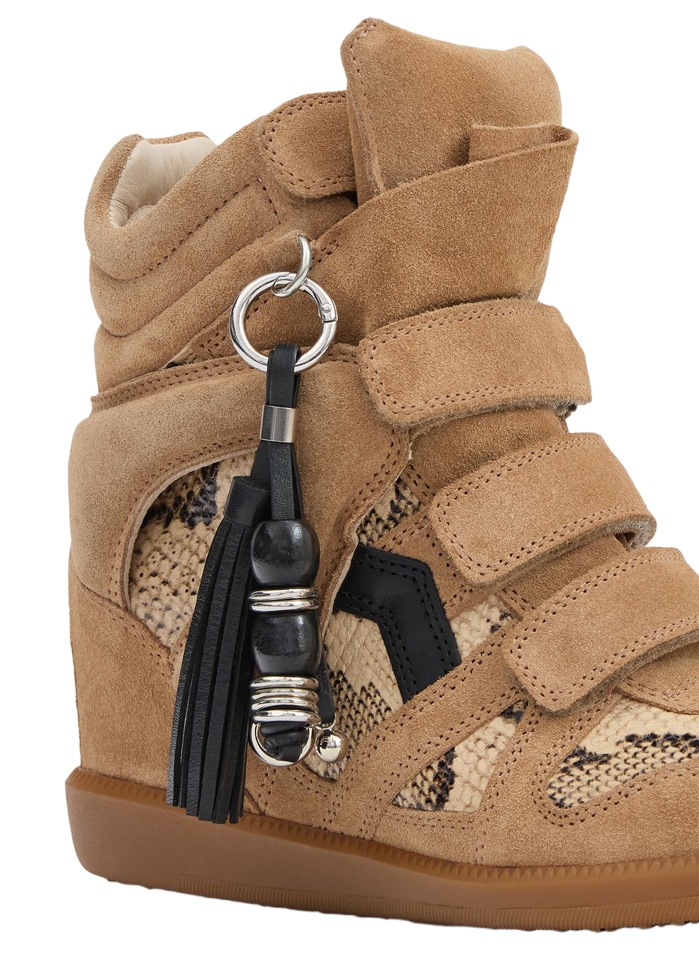 Porte-clés Charms tassel 2 kr en cuir ISABEL MARANT Noir