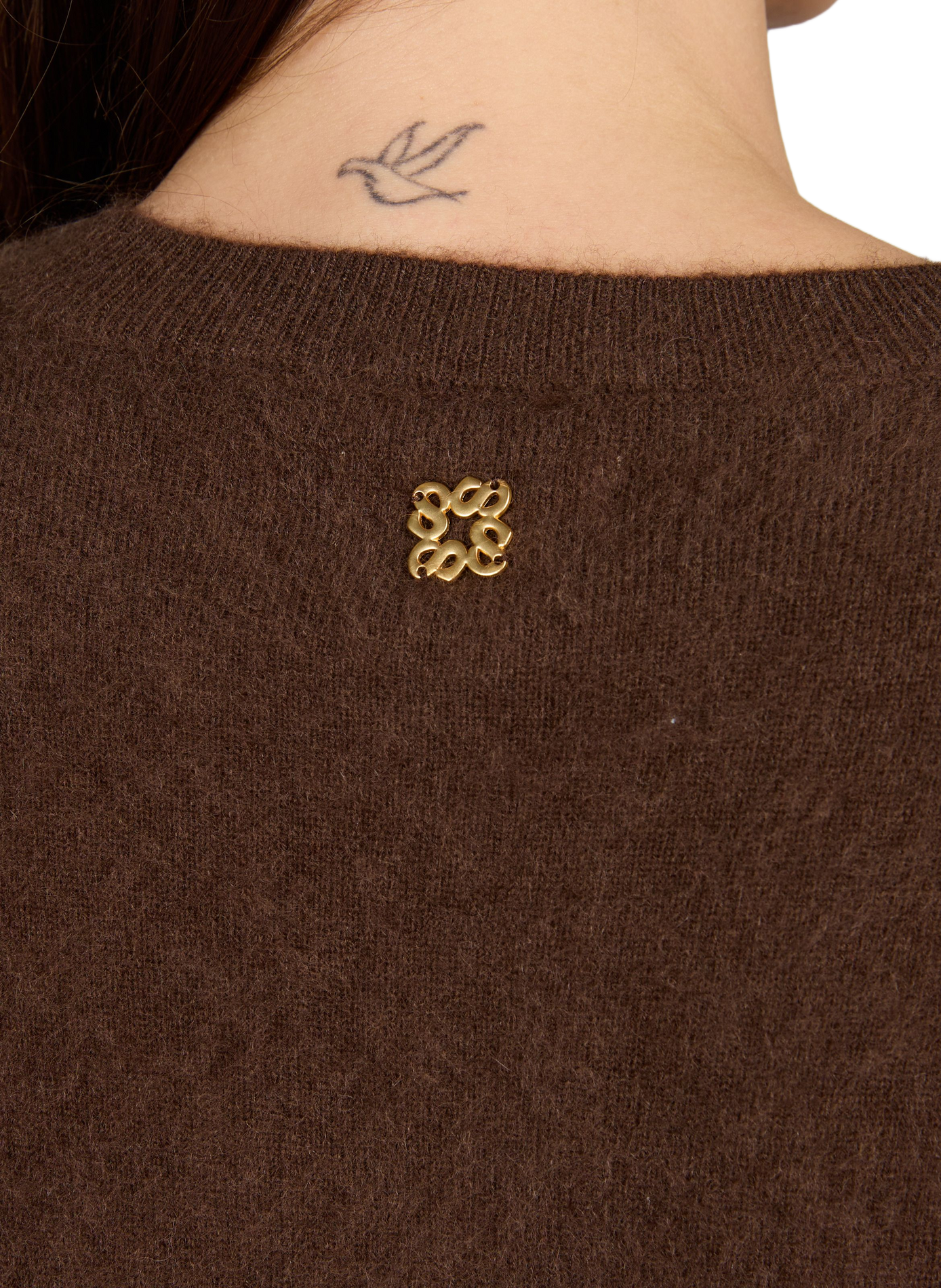 Relaxed-fit wool and cashmere cardigan SUNCOO Brown