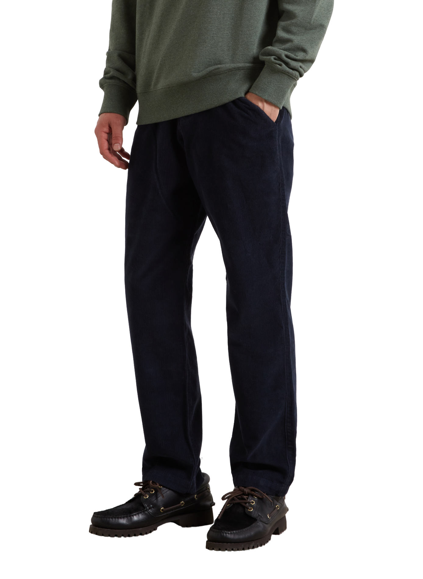 Straight corduroy cotton trousers FARAH Blue