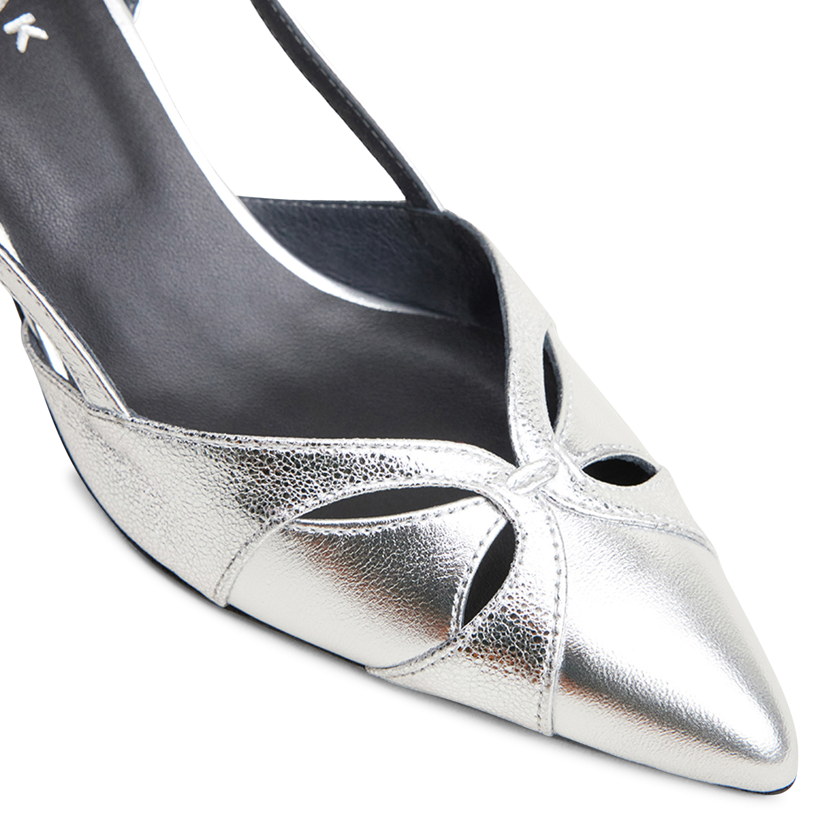 Escarpins bout pointu en cuir damour JONAK Argent