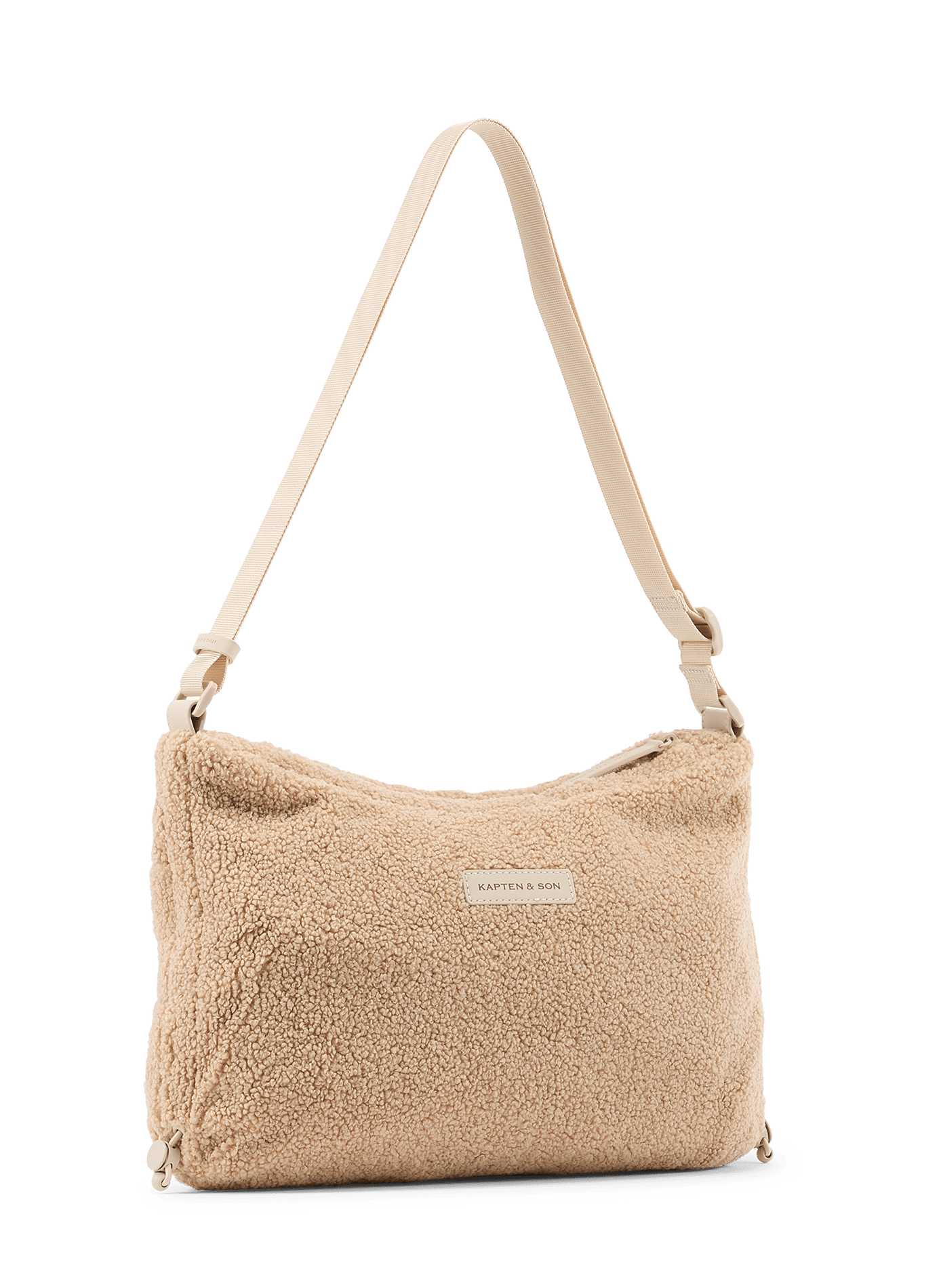Sac bandoulière Skara small fleece KAPTEN & SON Beige