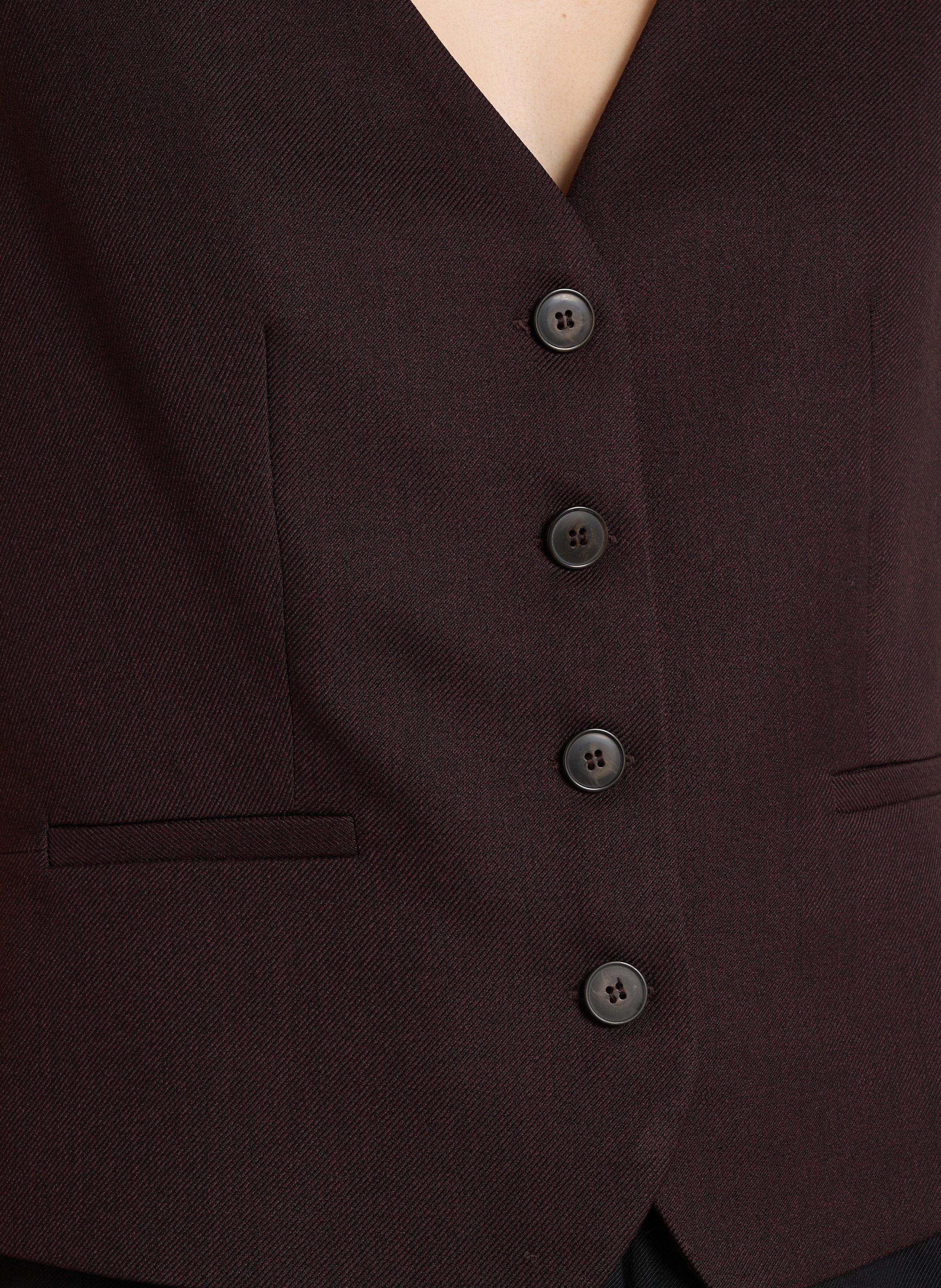 Gilet droit sans manches boutonné abel MAISON 123 Violet