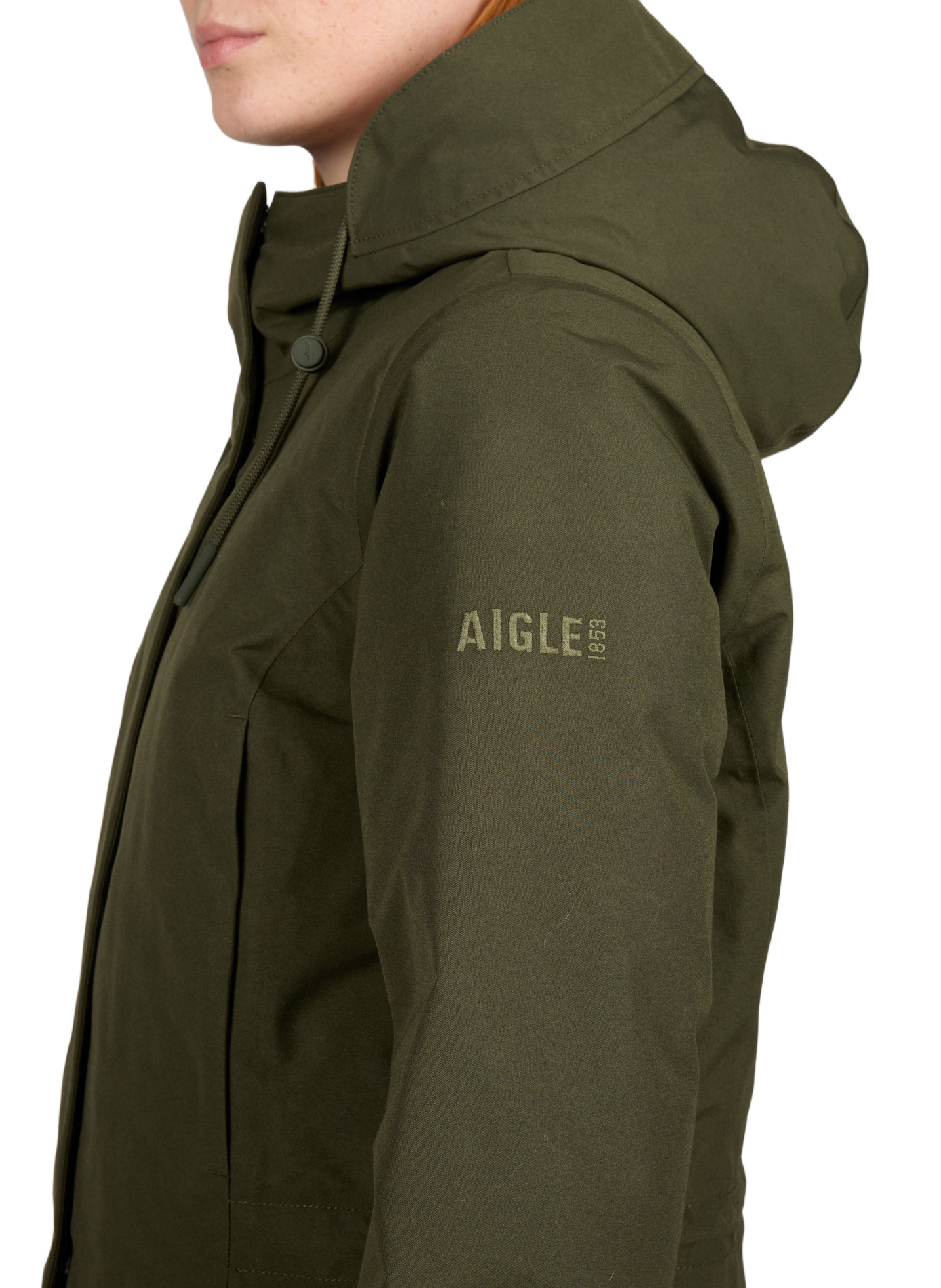 Parka duvet ajustée GORE-TEX AIGLE Kaki