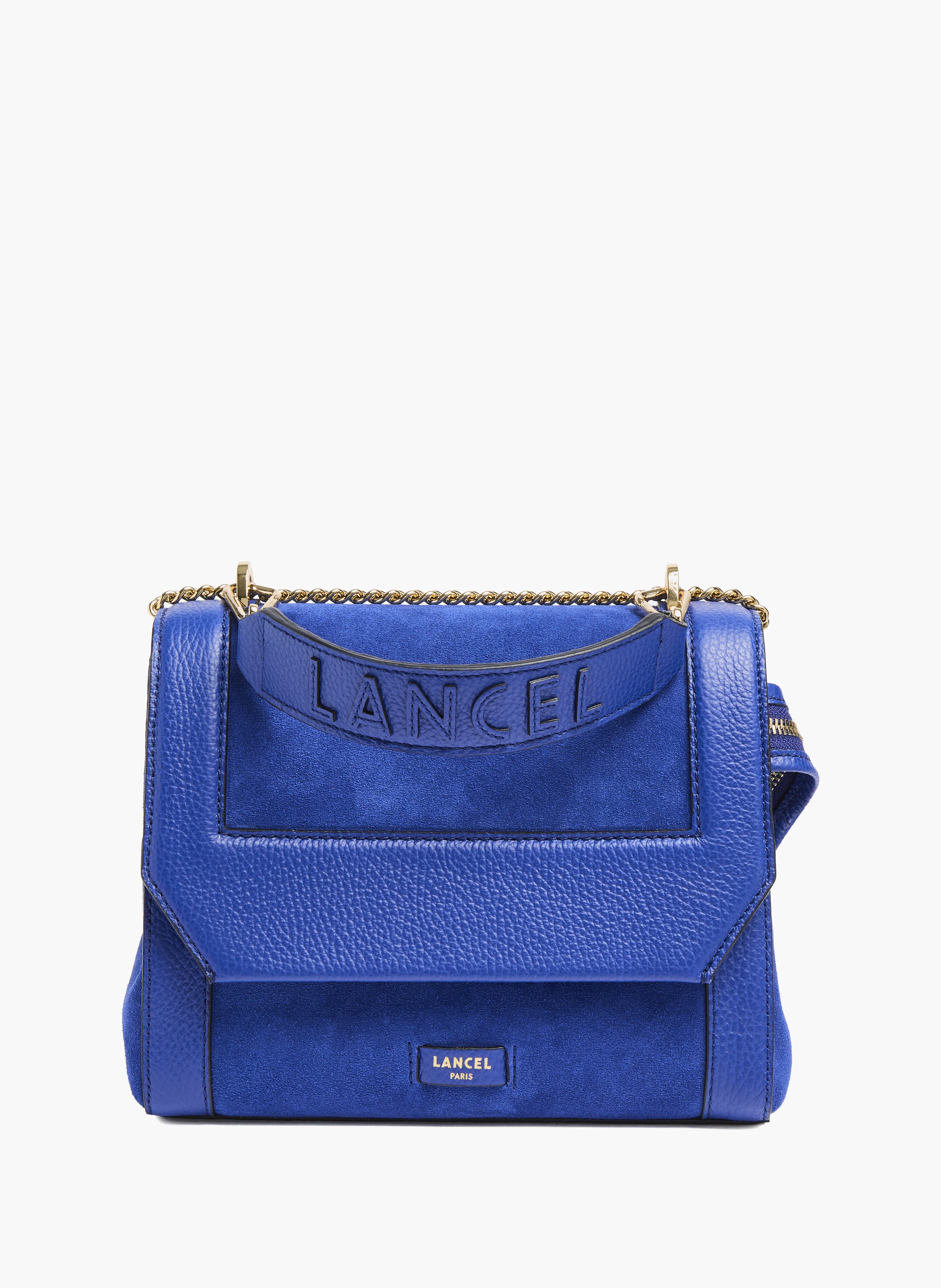 Sac à rabat ninon m by lancel - cuir de veau suédé, outremer LANCEL Bleu